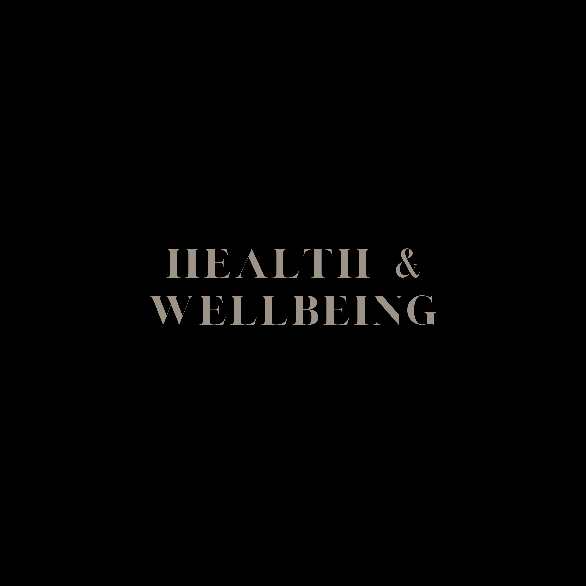Health & Wellbeing
