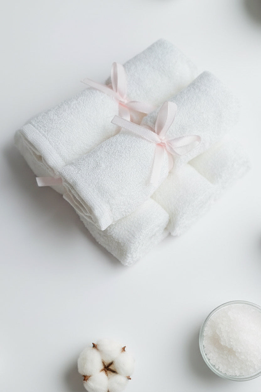 Organic Bamboo Face Towels Set of 5-2