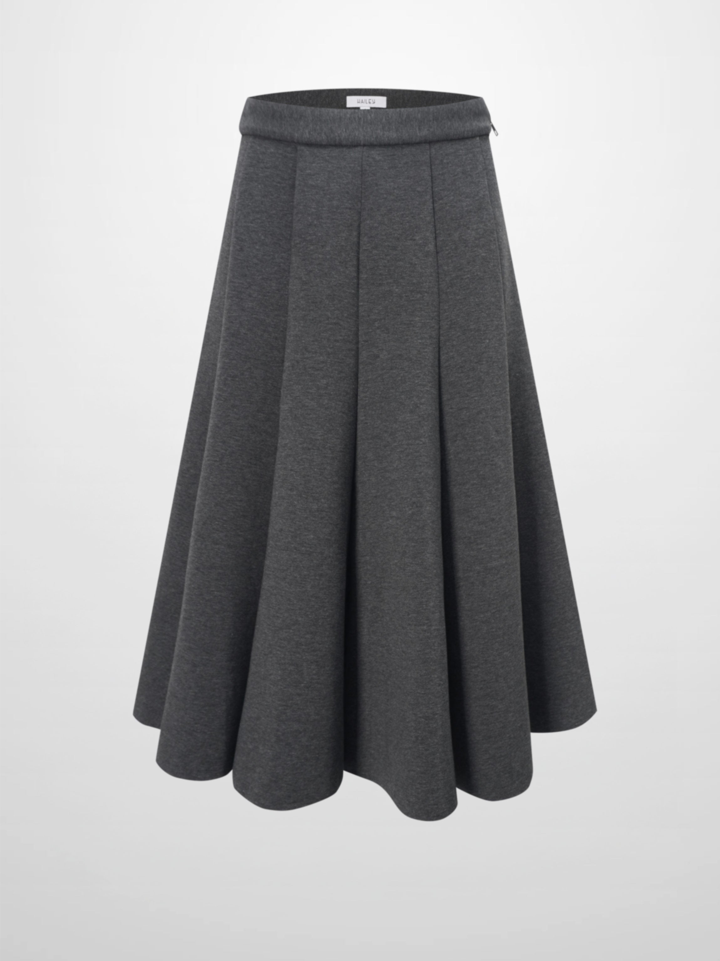 Short Flare Skirt 24"-Grey-0