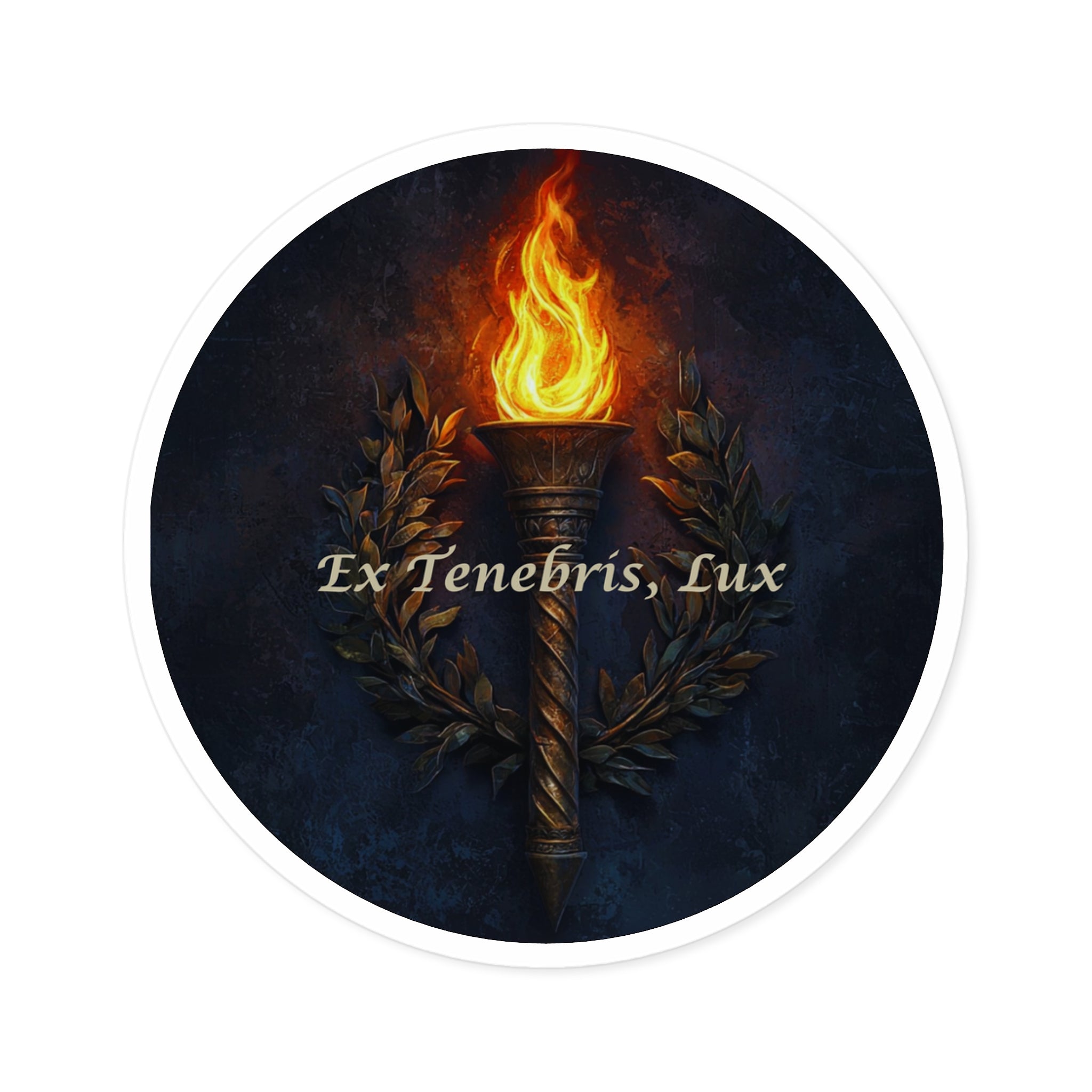 Ex Tenebris, Lux – The Torch of Transformation Round Stickers