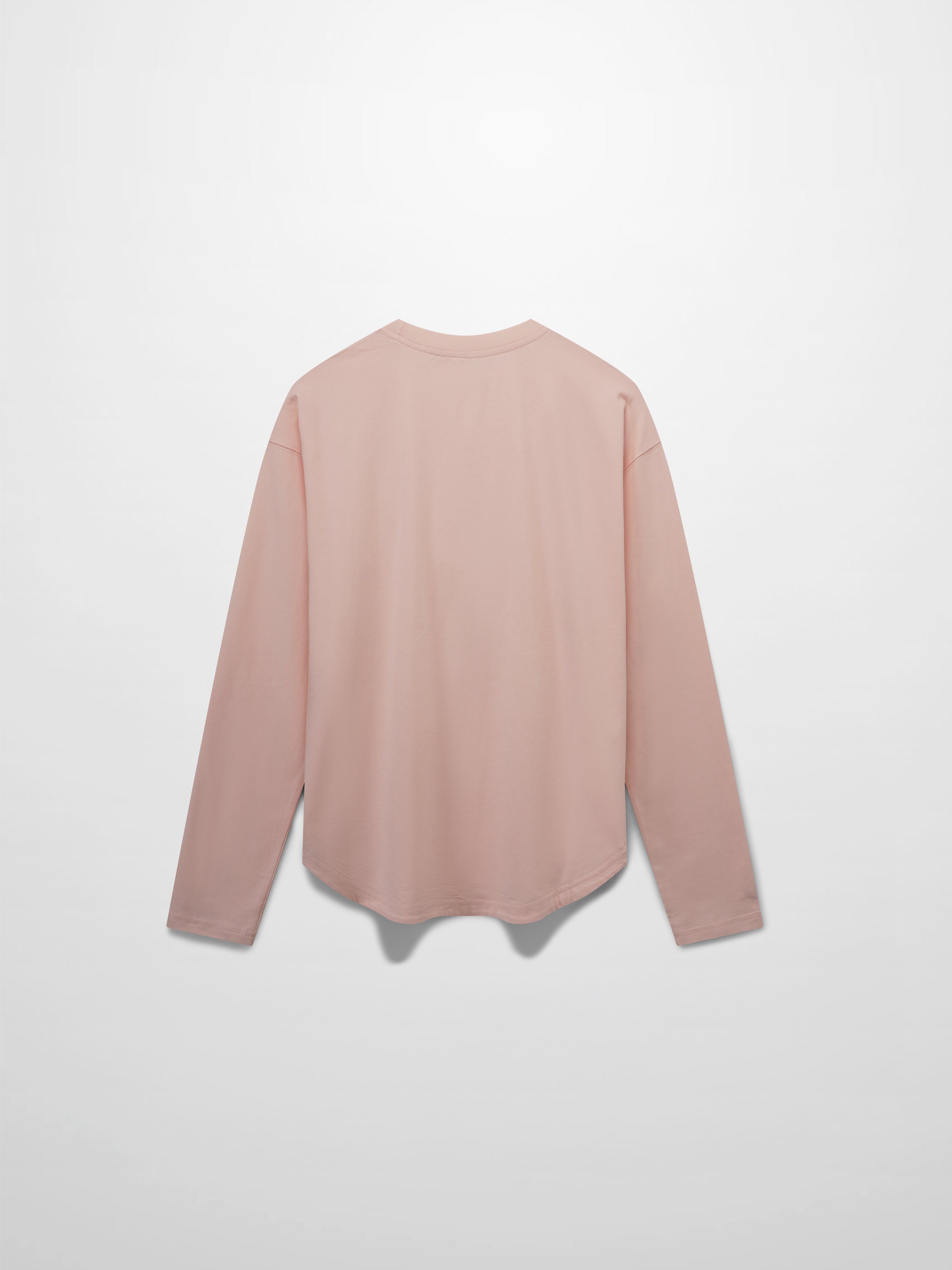 Oversized Rounded Hem T-Shirt-Perfect Pink-2