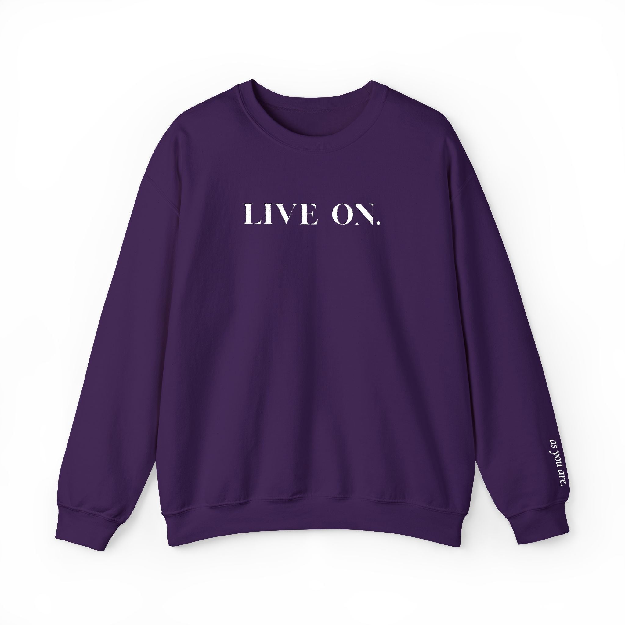 LIVE ON. — Crewneck