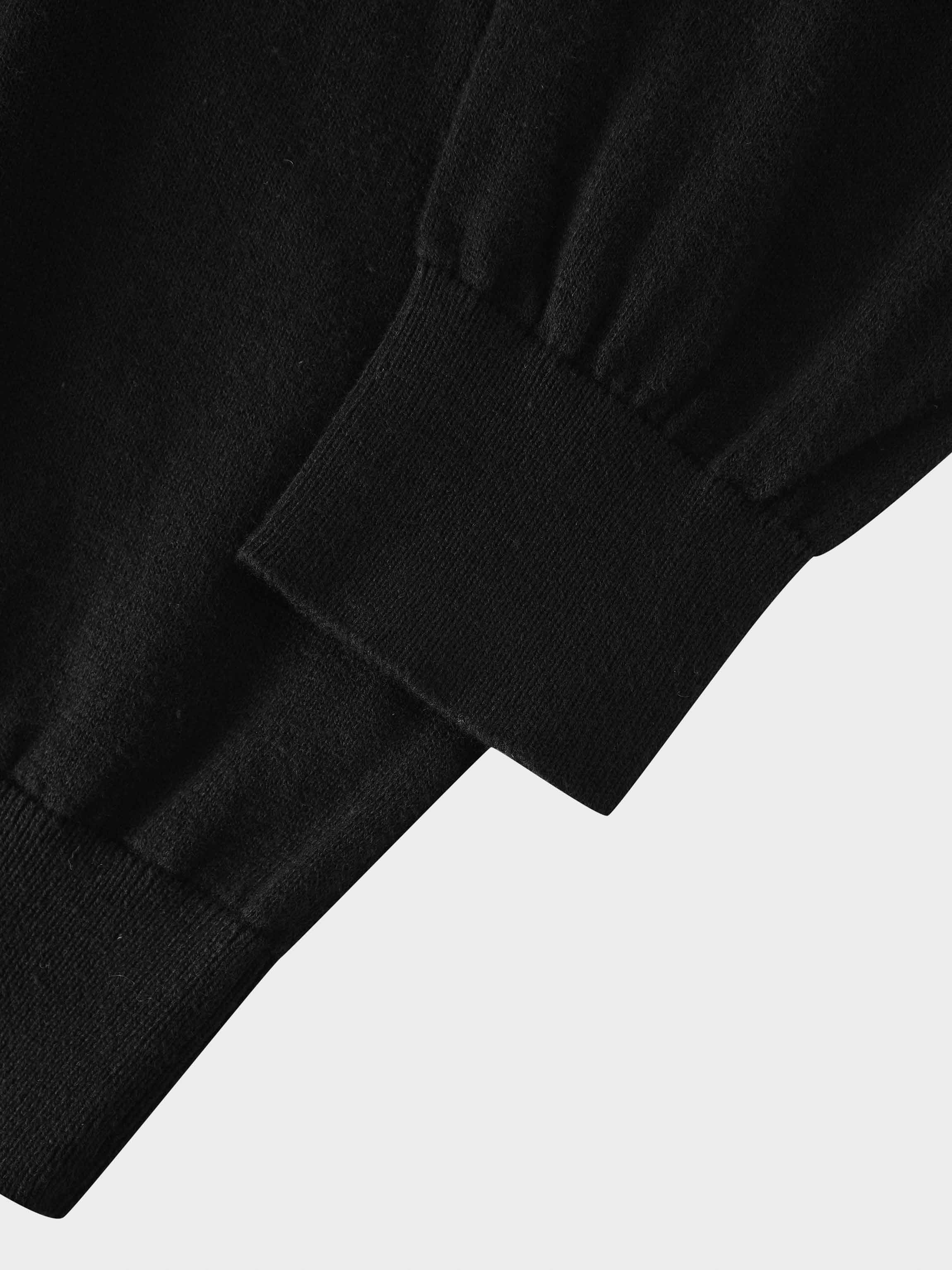 High V Lightweight Sweater-Black-4