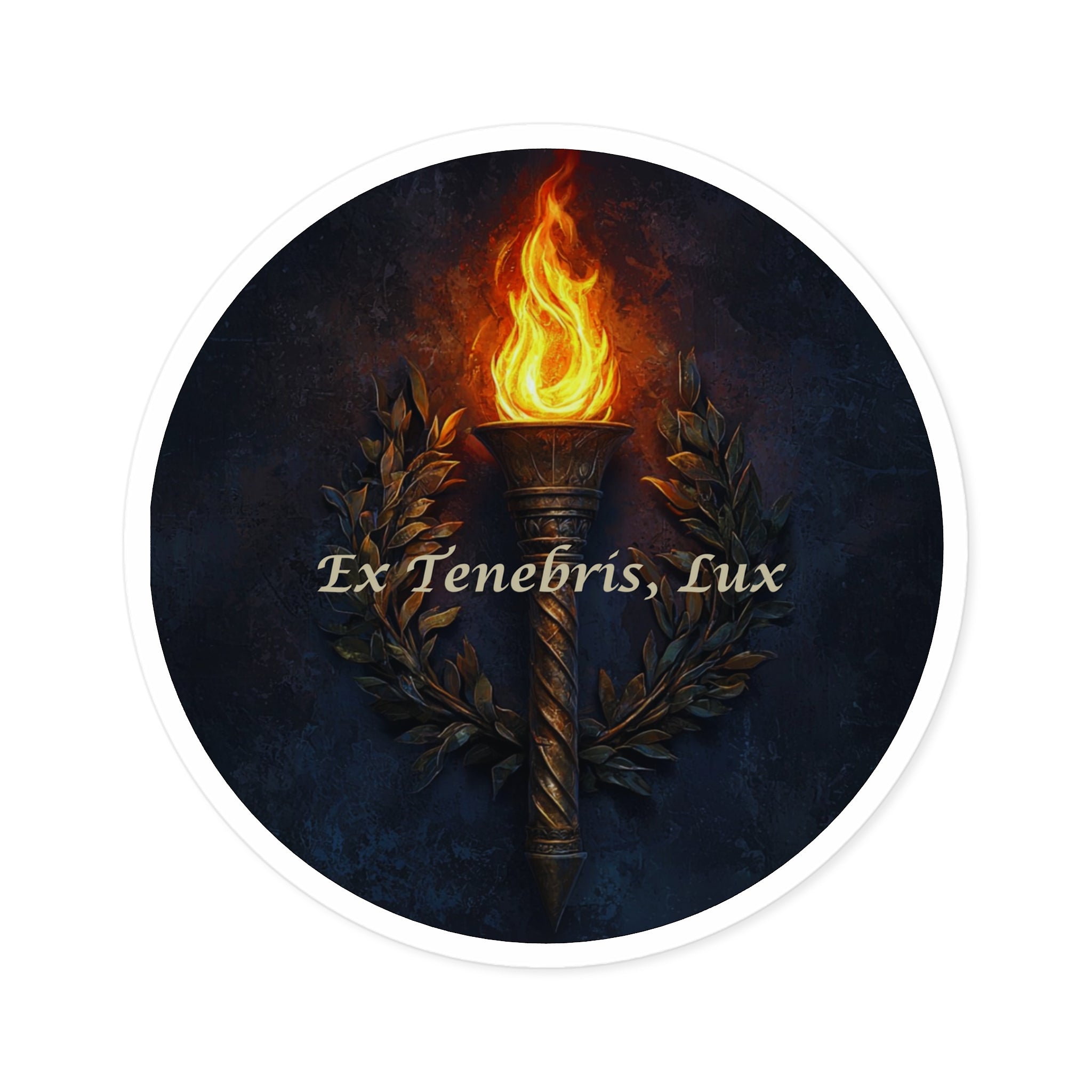 Ex Tenebris, Lux – The Torch of Transformation Round Stickers