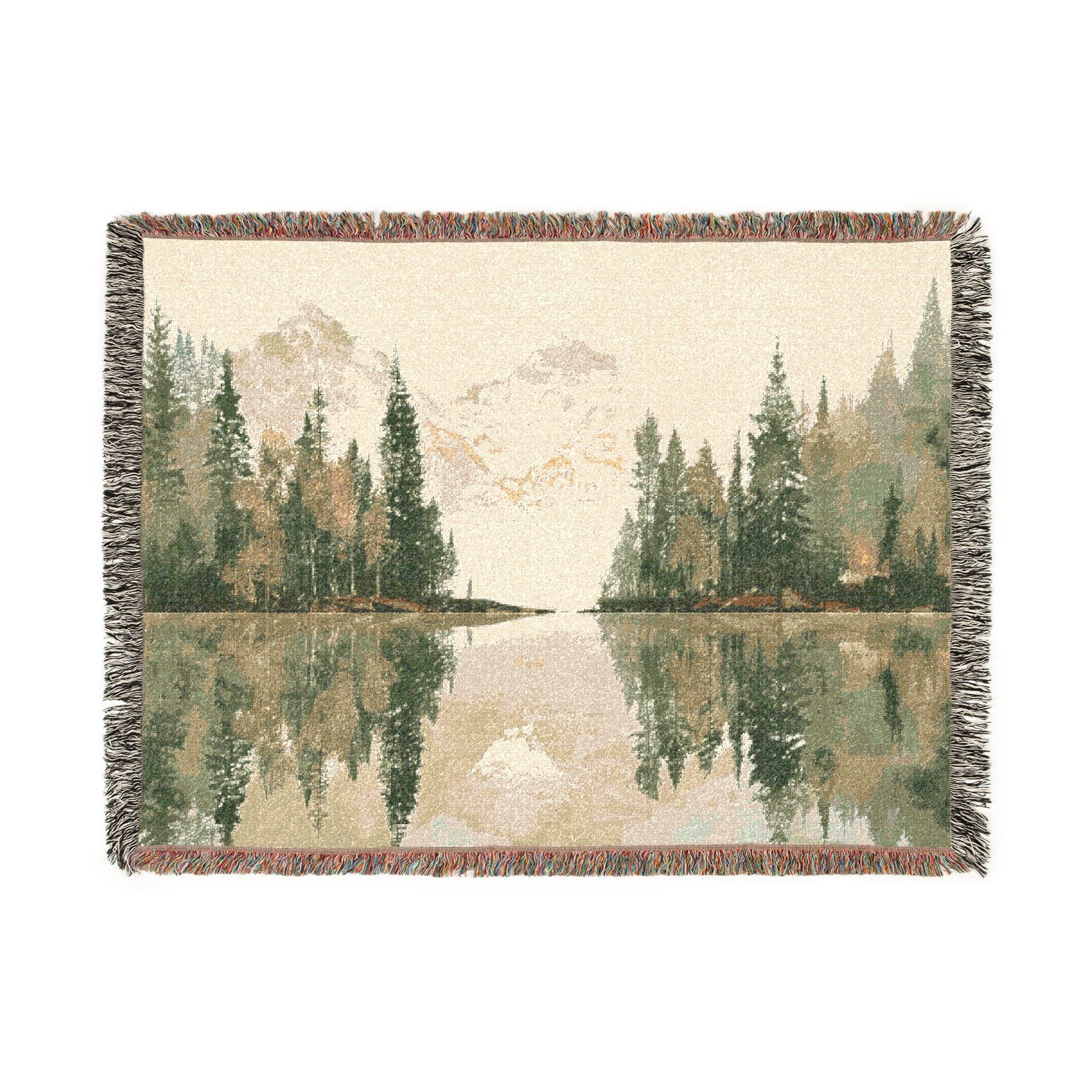 Among the Quiet Landscape Woven Blanket