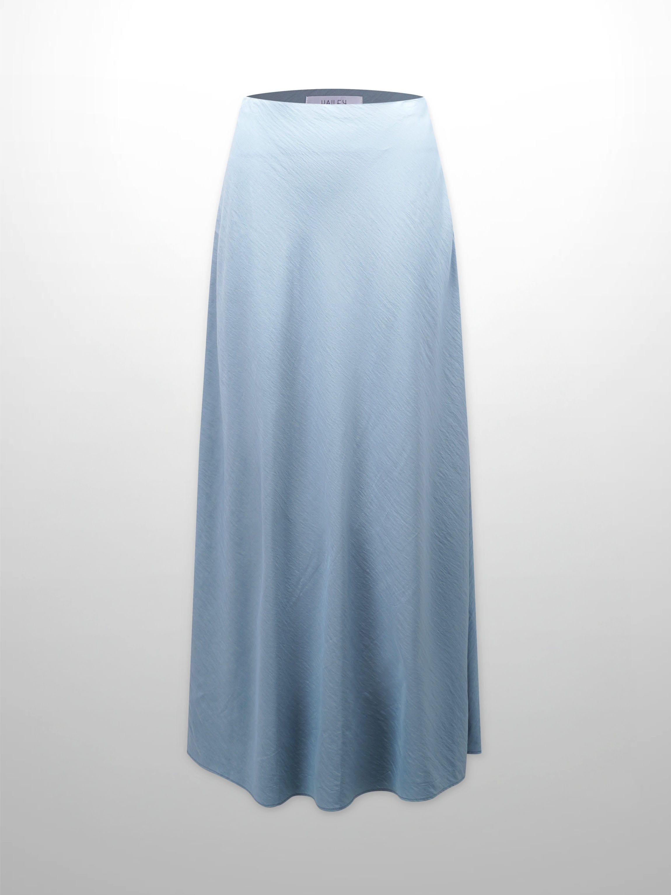 Crinkle Cotton Skirt 37"-Robin Blue-1