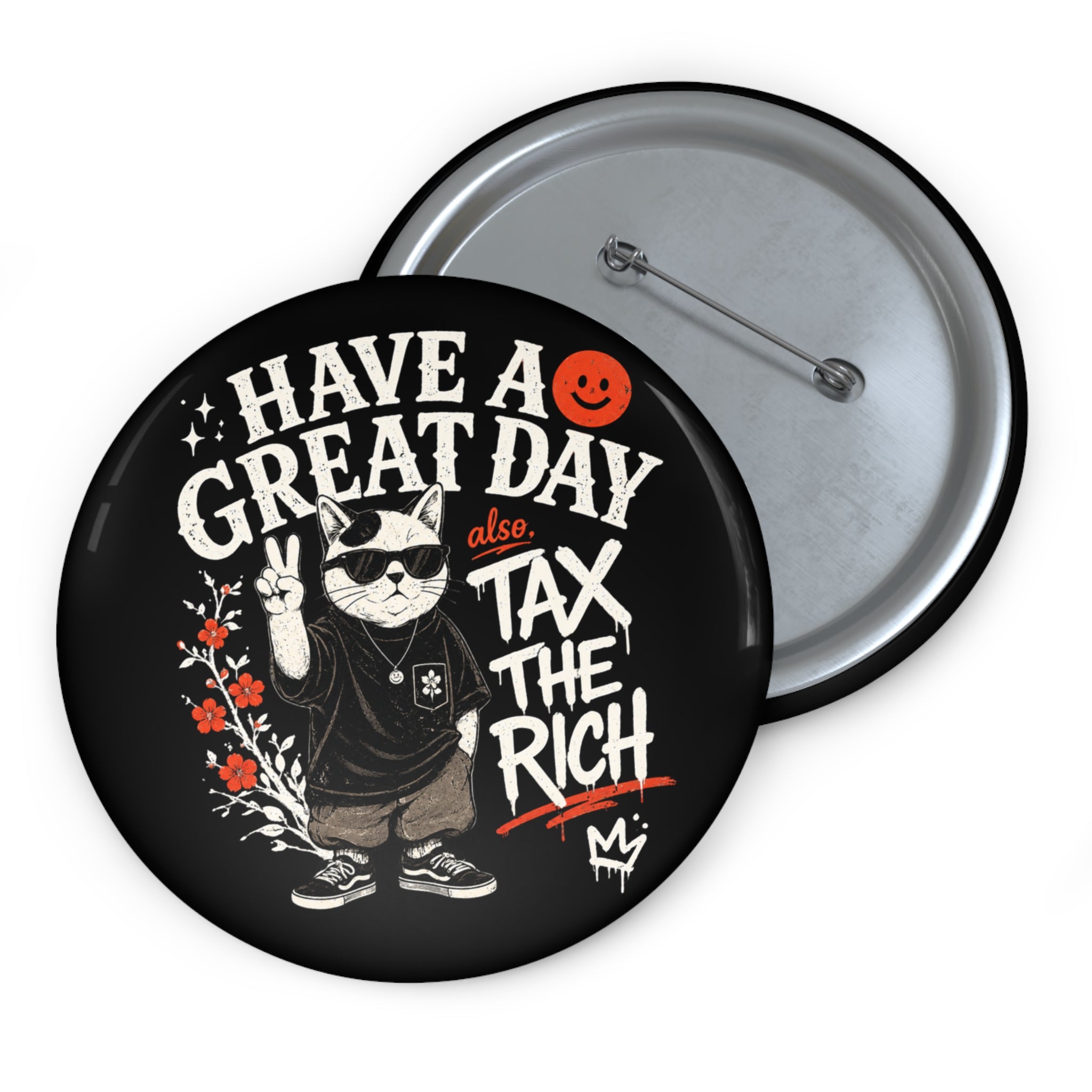 Tax Cats Pin Button