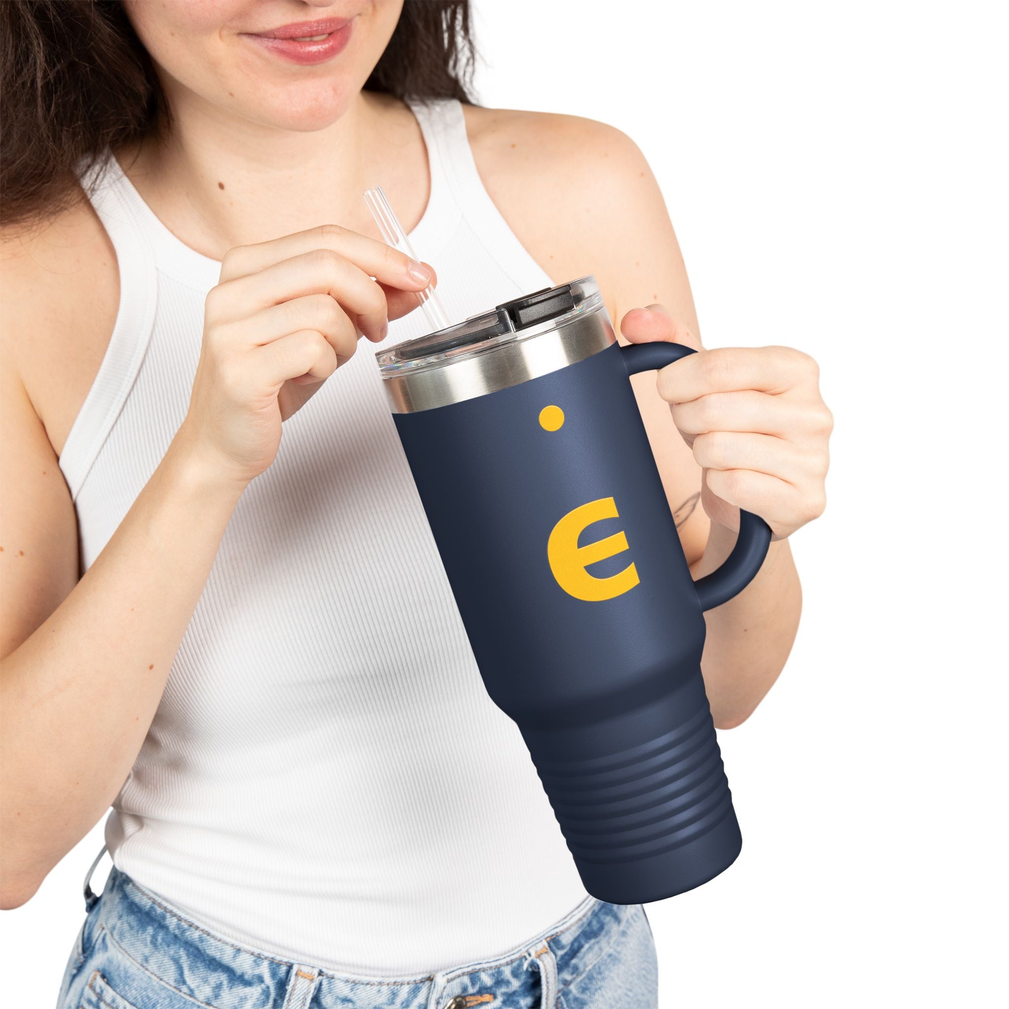 Eunoia 40oz Travel Tumbler with Handle — Beautiful Thinking, Built for the Road