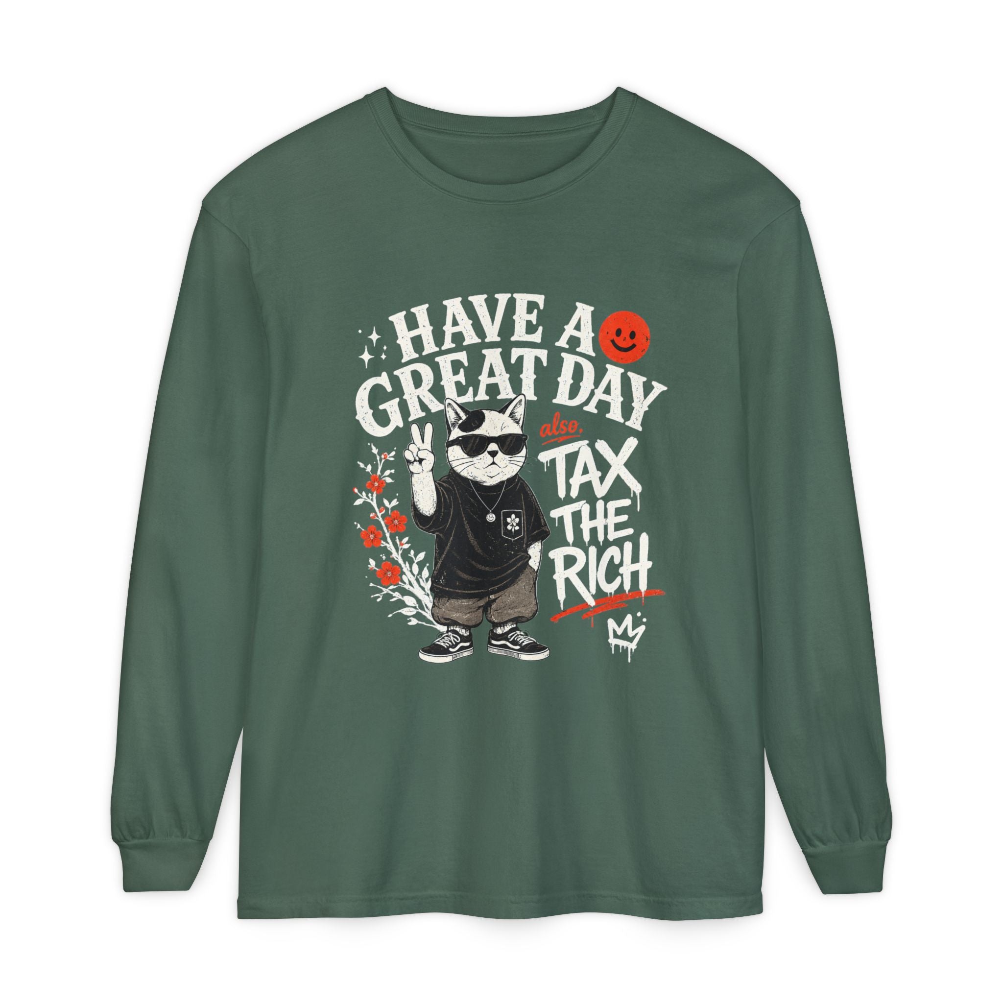 Tax Cats Garment-Dyed Long Sleeve