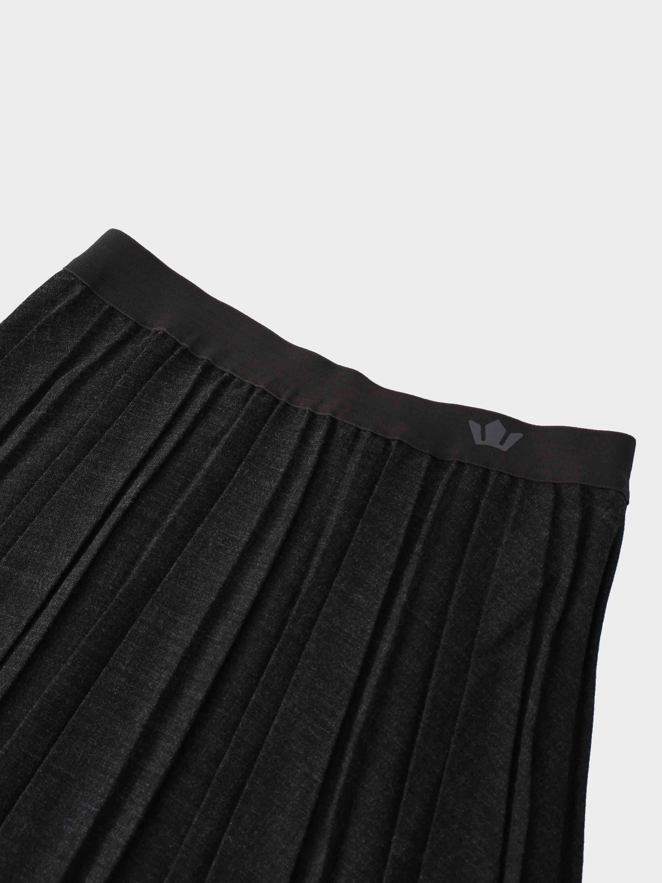 Marni Pleated Skirt 37"-Black/Dark Grey-2