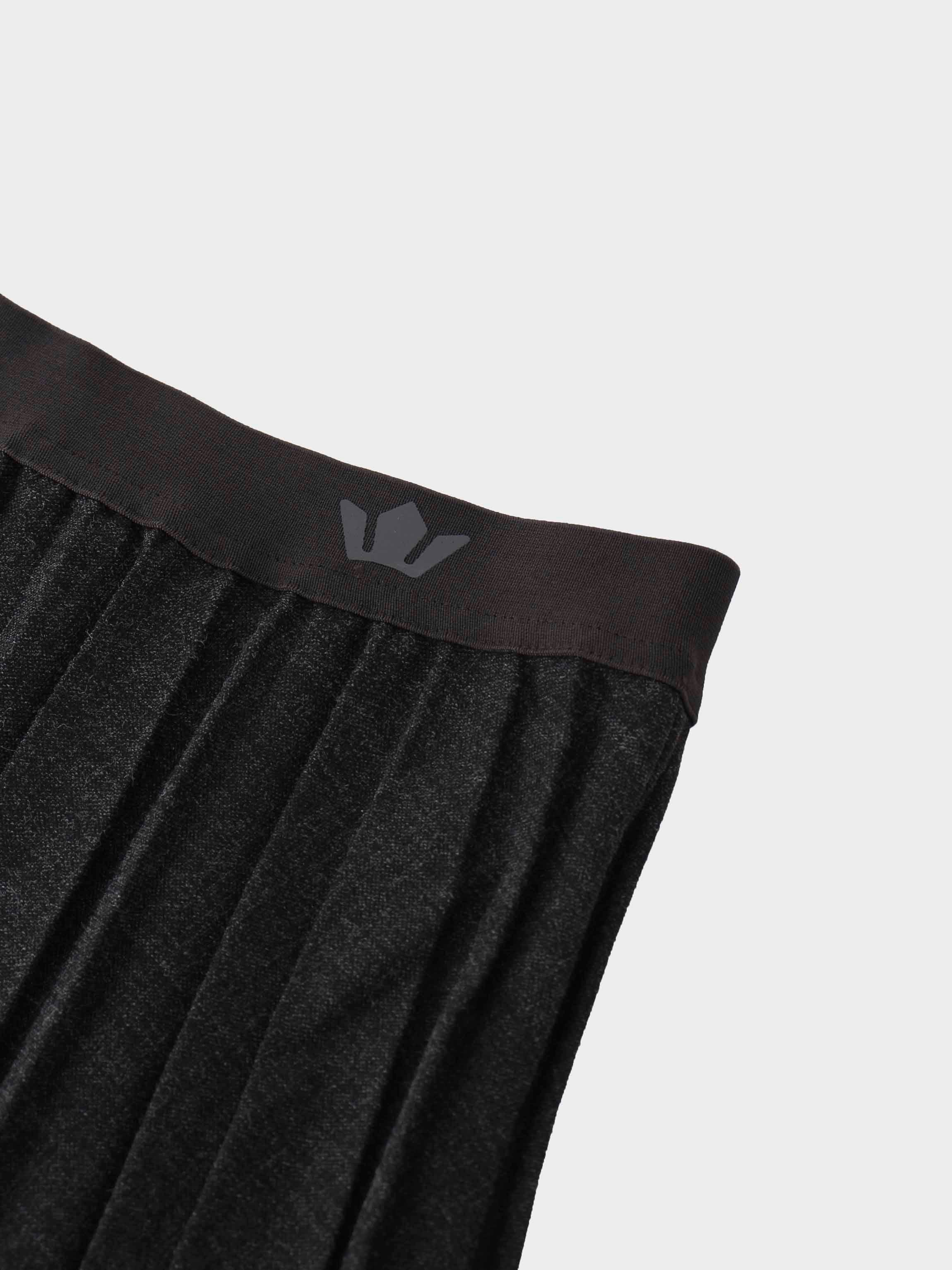 Marni Pleated Skirt 37"-Black/Dark Grey-4