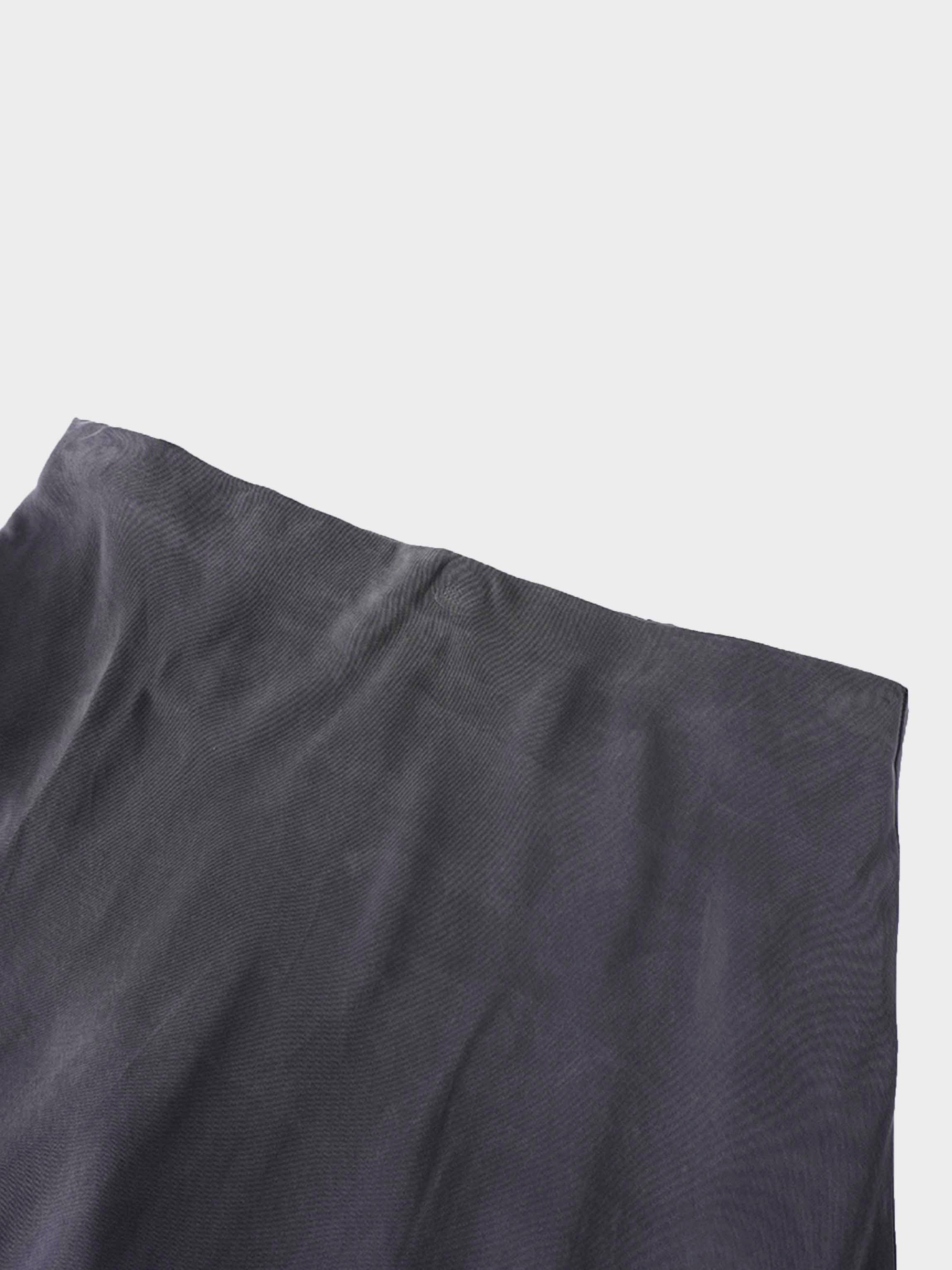 Cupro Slip Skirt-Grey-2