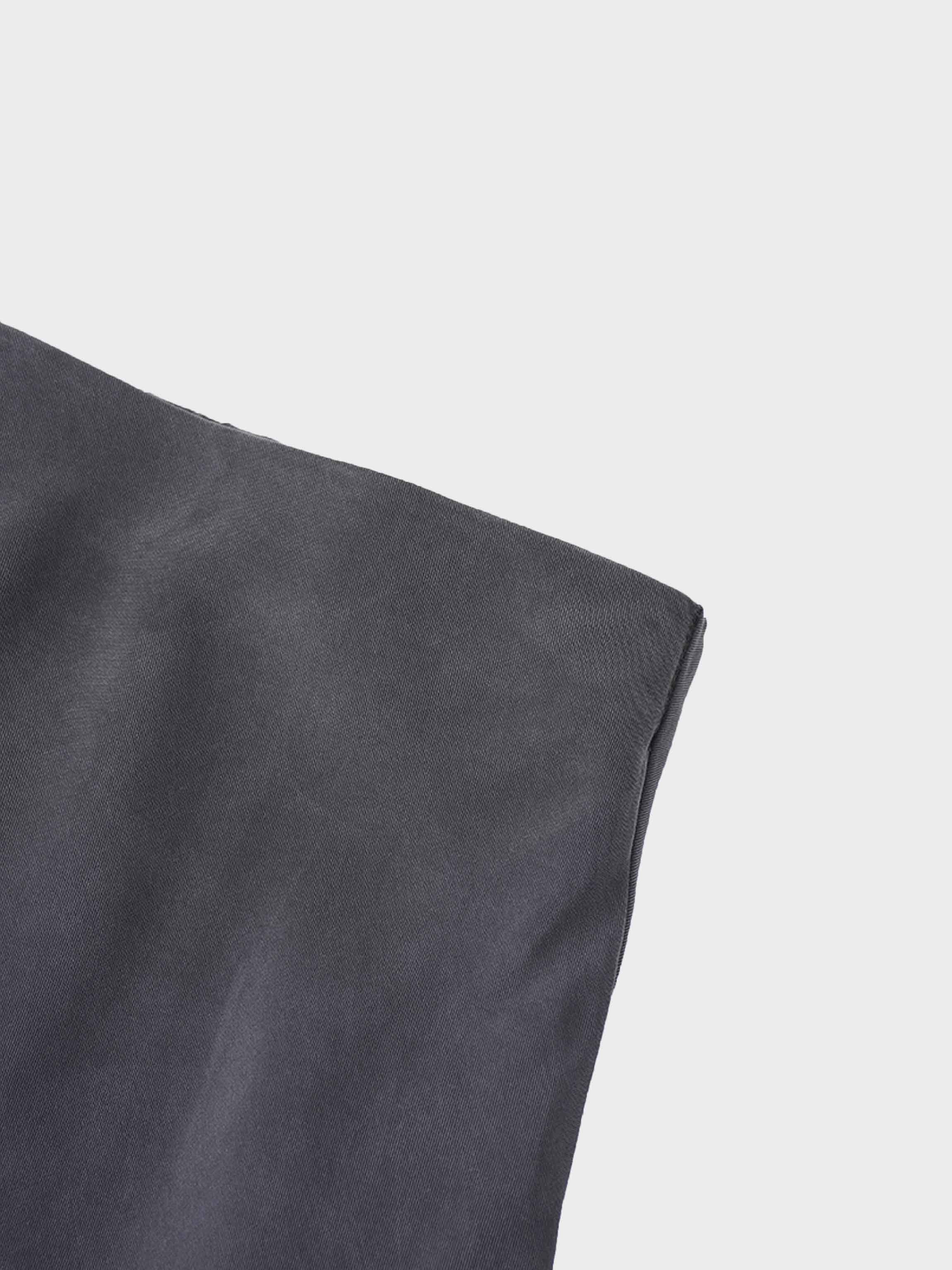Cupro Slip Skirt-Grey-3