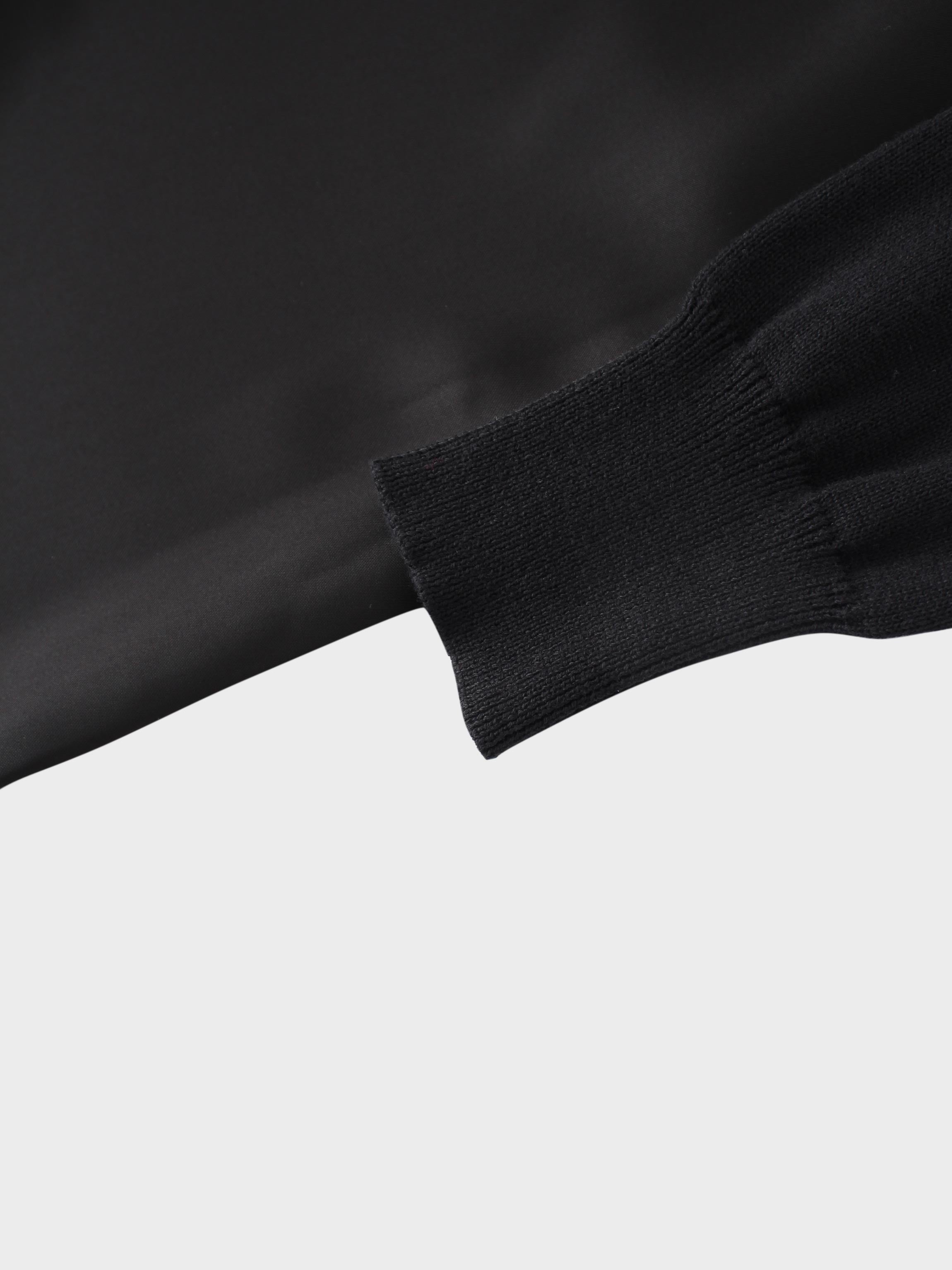 Knit Top Mock Neck Dress-Black-4