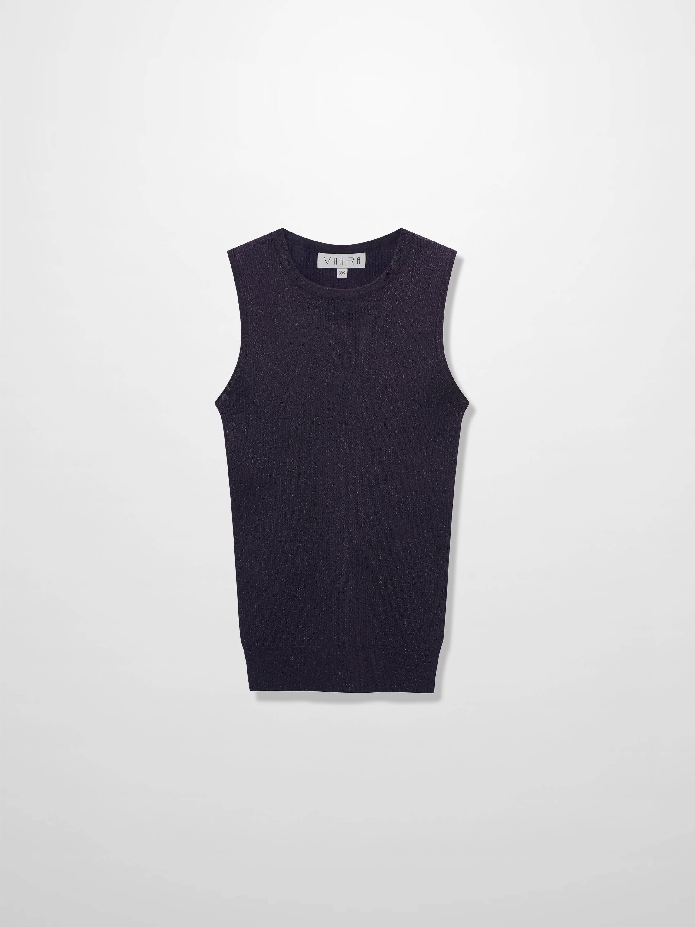 Lurex Sleeveless Sweater-Purple-1