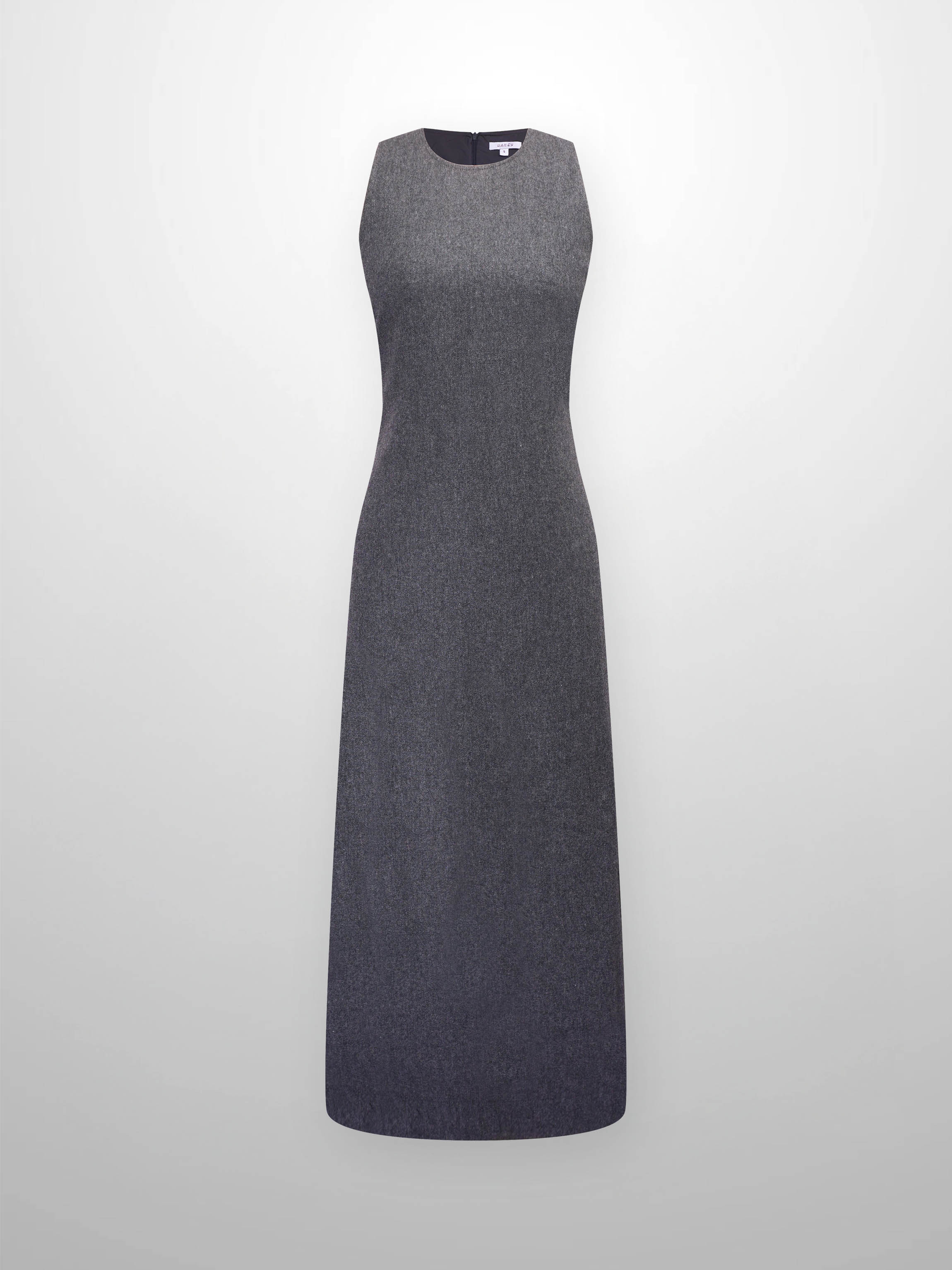 Basic Wool Blend Slip Dress-Grey-1
