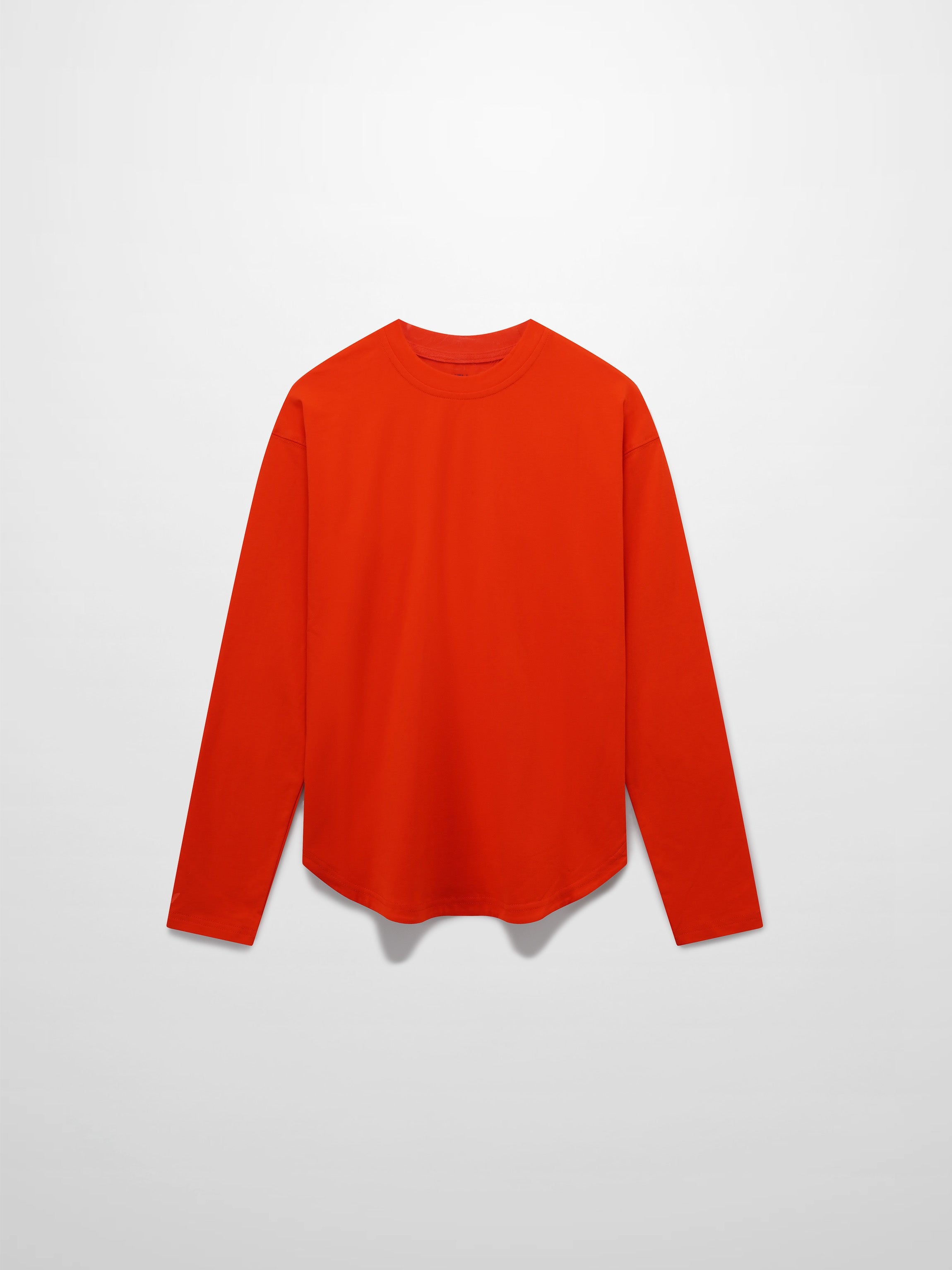 Oversized Rounded Hem T-Shirt-Orange-1