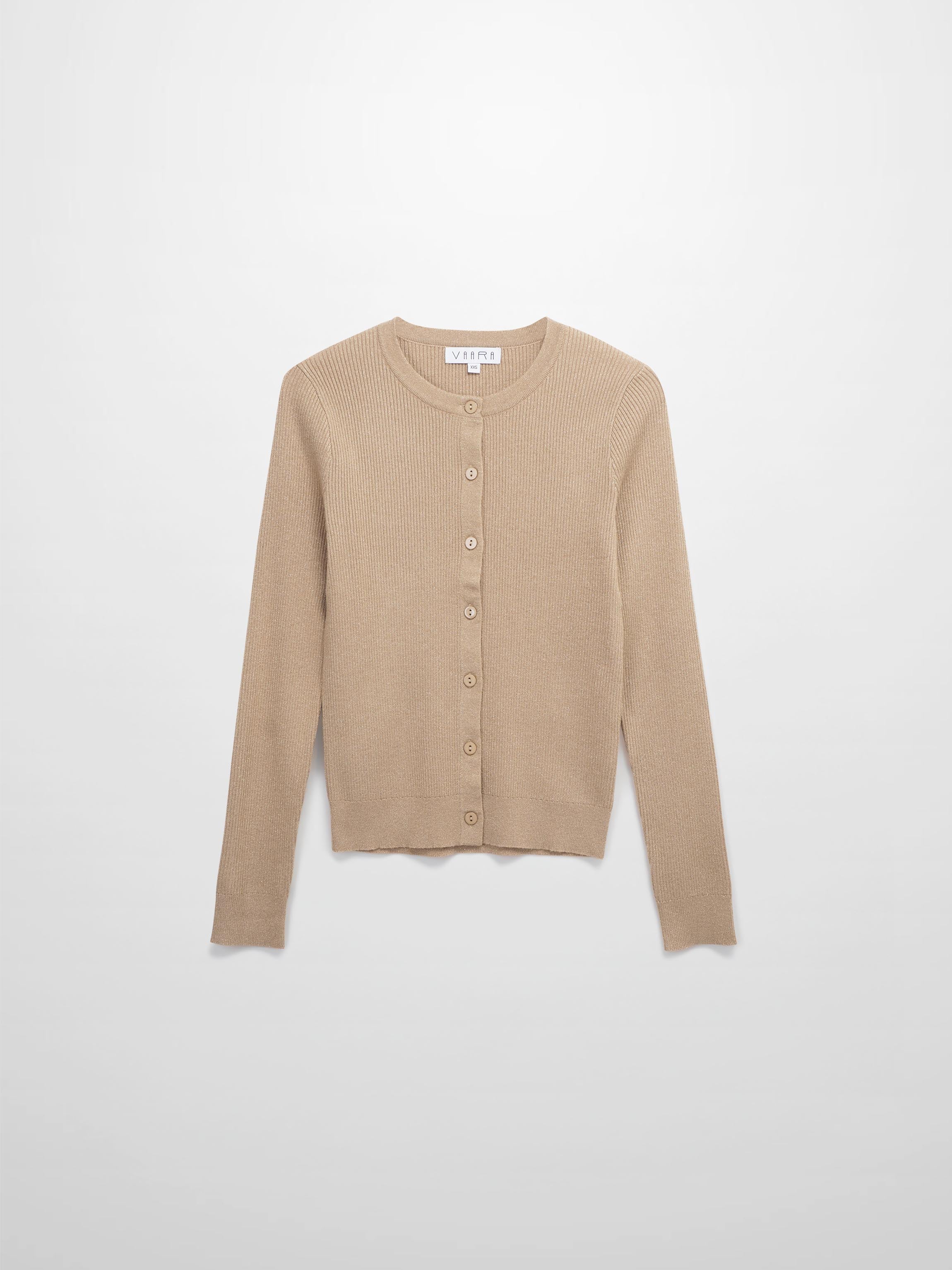 Lurex Ribbed Sweater-Neutral-0