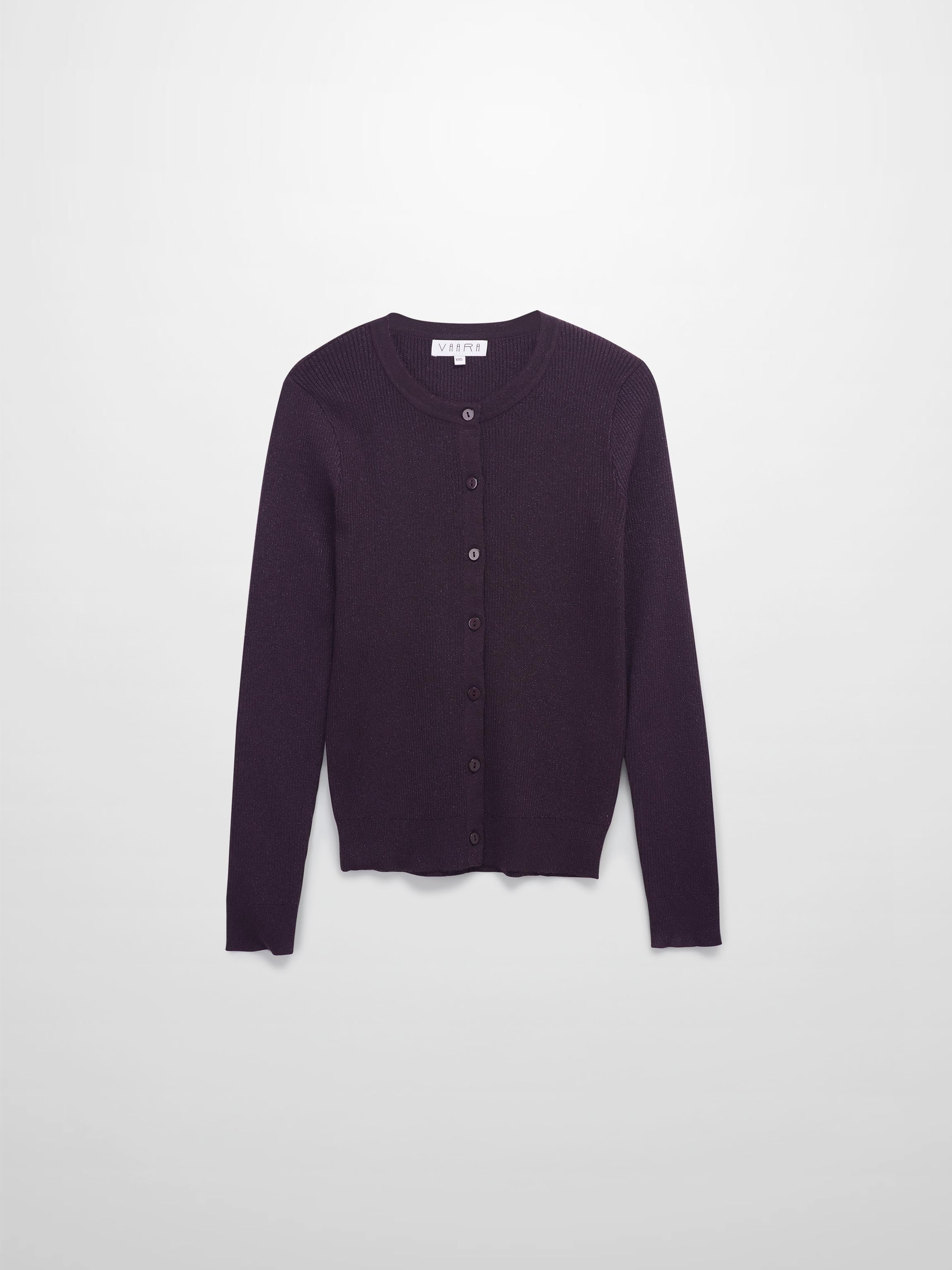Lurex Ribbed Sweater-Purple-1