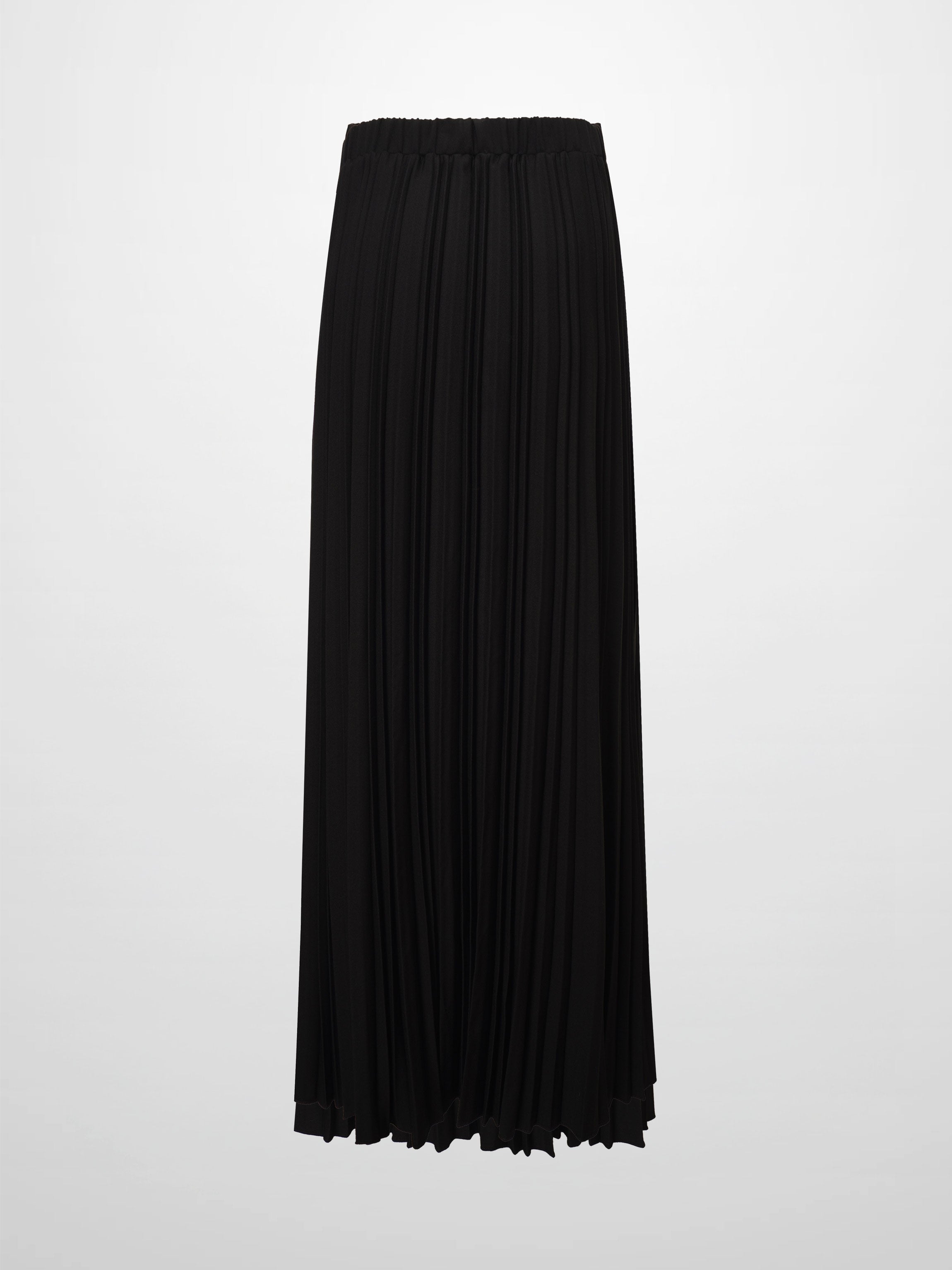 Mix Pleat Skirt-Black-1