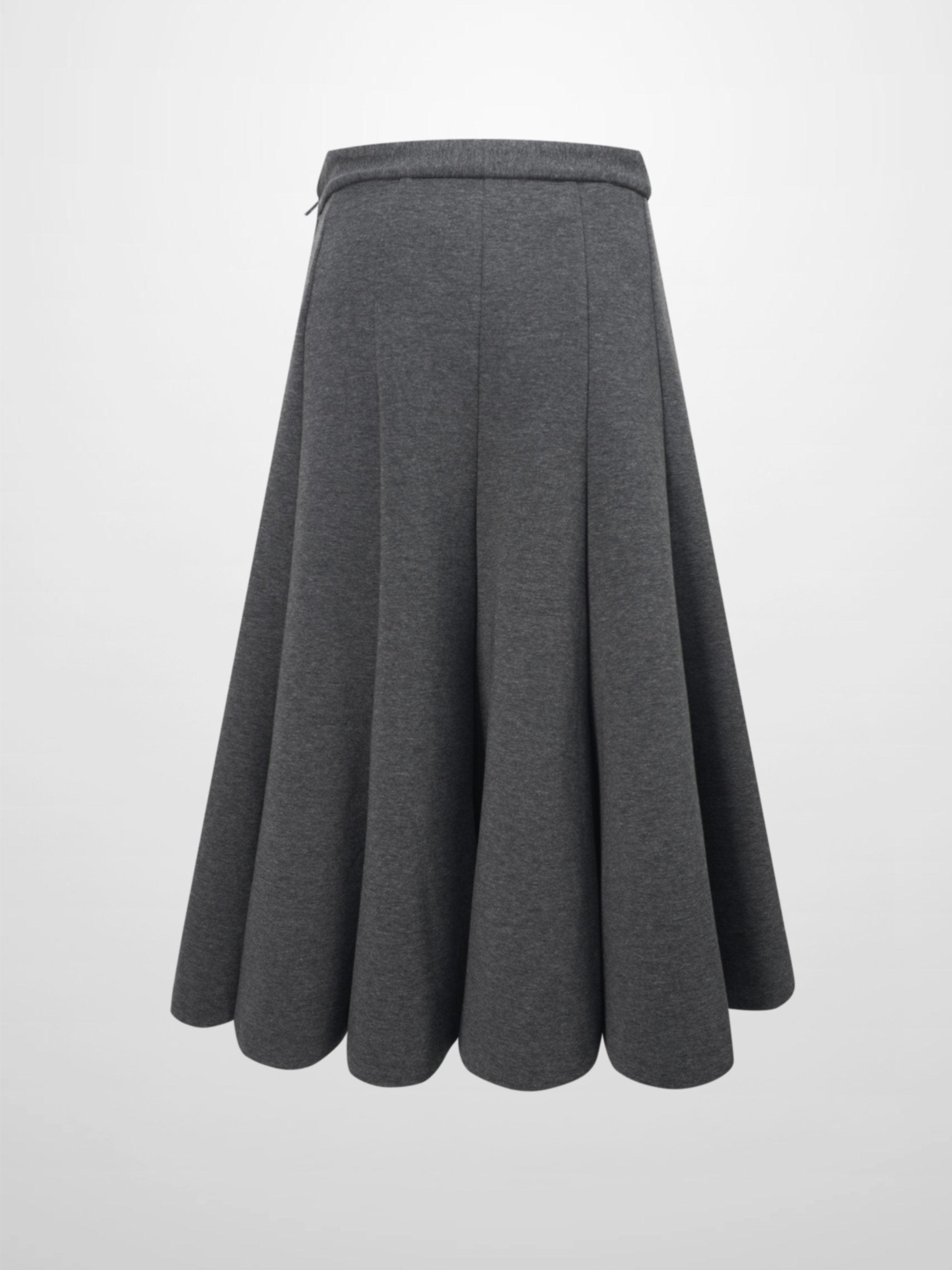 Short Flare Skirt 24"-Grey-1