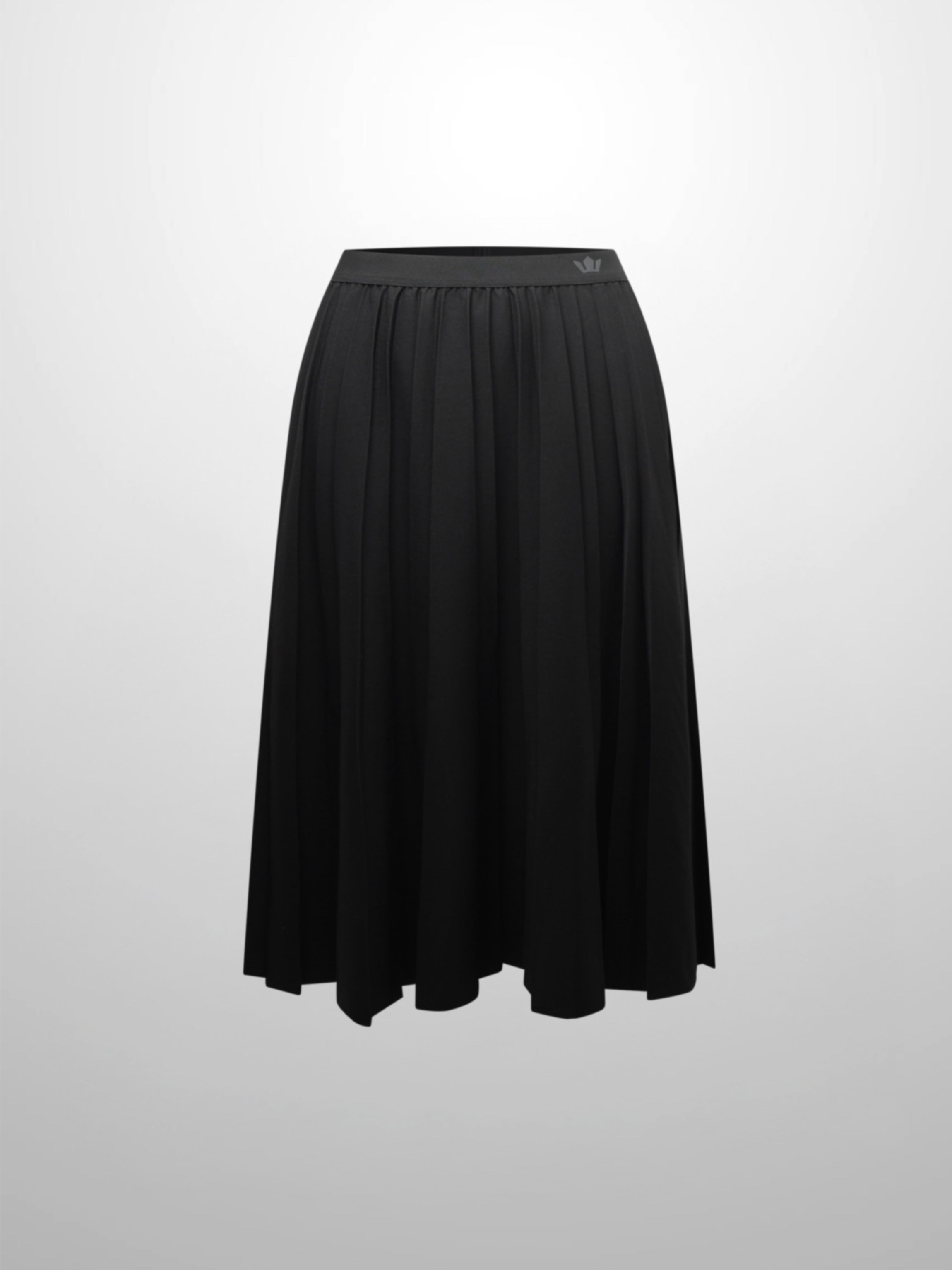 PLEATED SKIRT 24"-BLACK-1