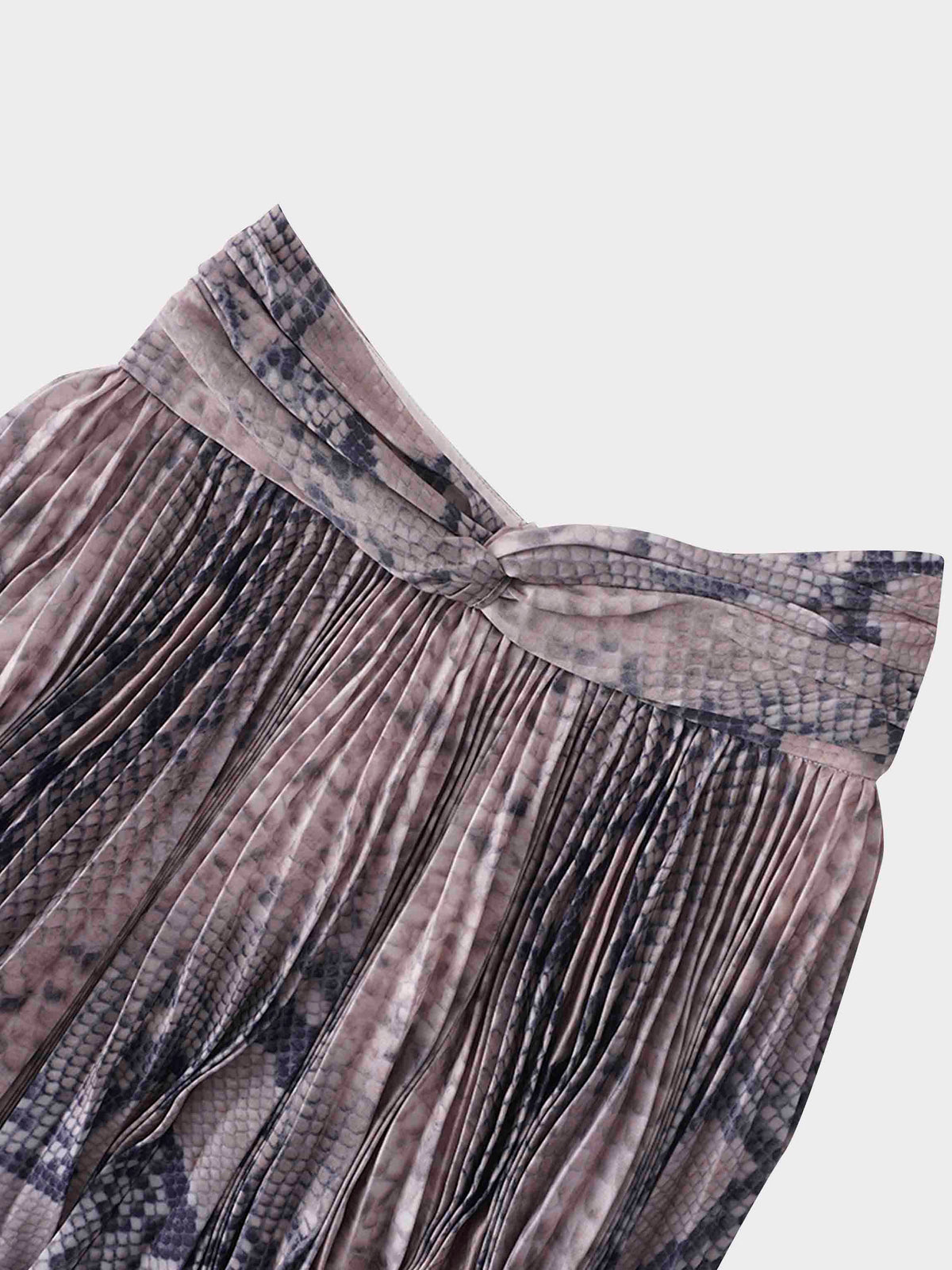 Ruched Waist Skirt- Snake Print-2