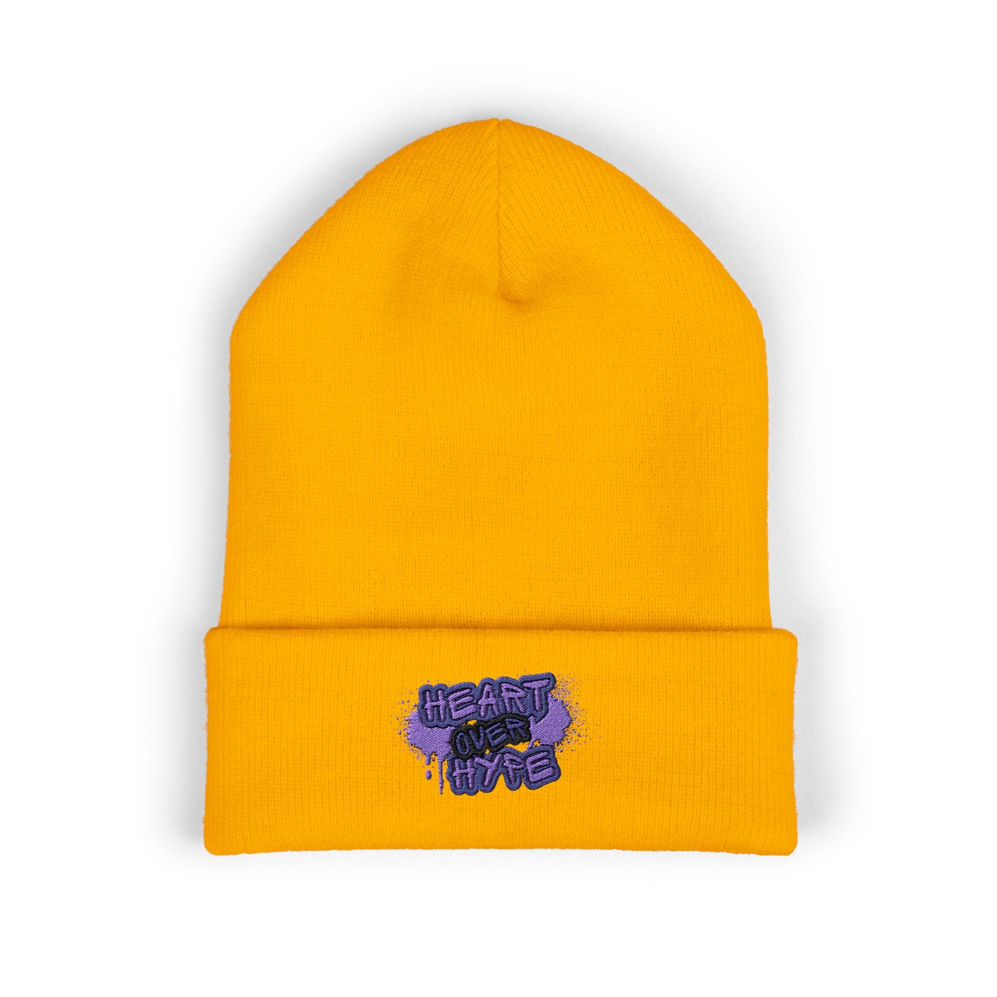 Heart Over Hype Cuffed Beanie (Embroidered)
