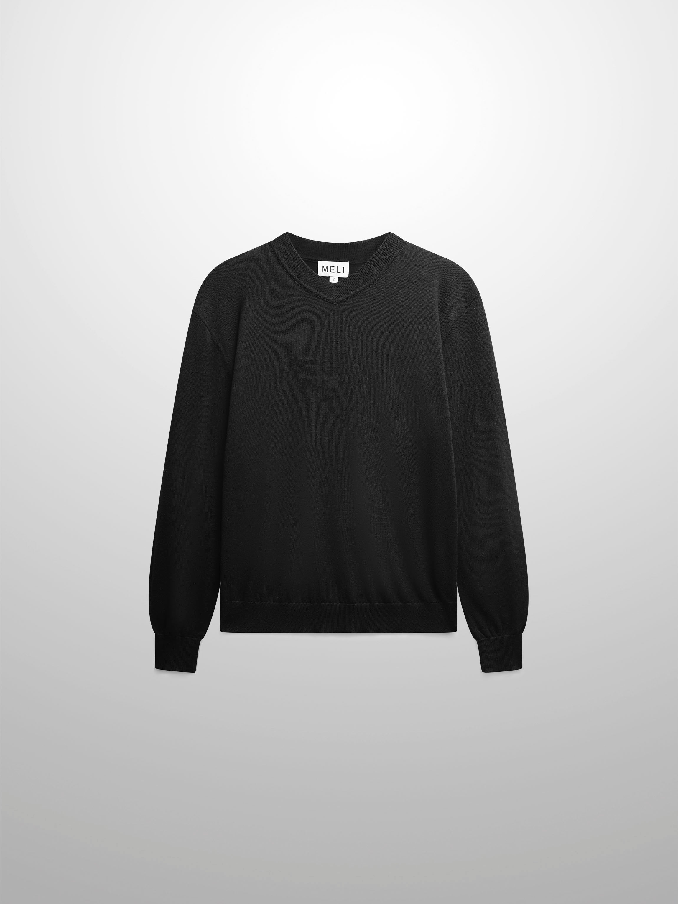 High V Lightweight Sweater-Black-0