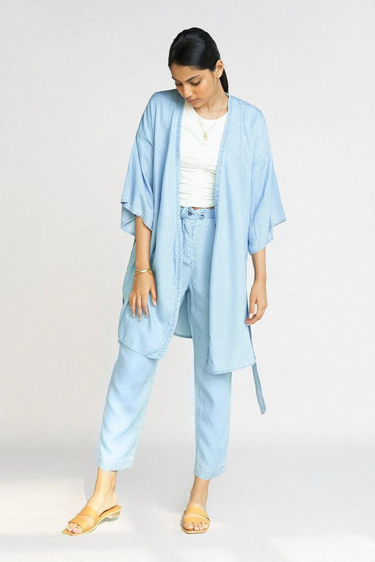 Wrapped In Happiness Set in Blue Denim-1