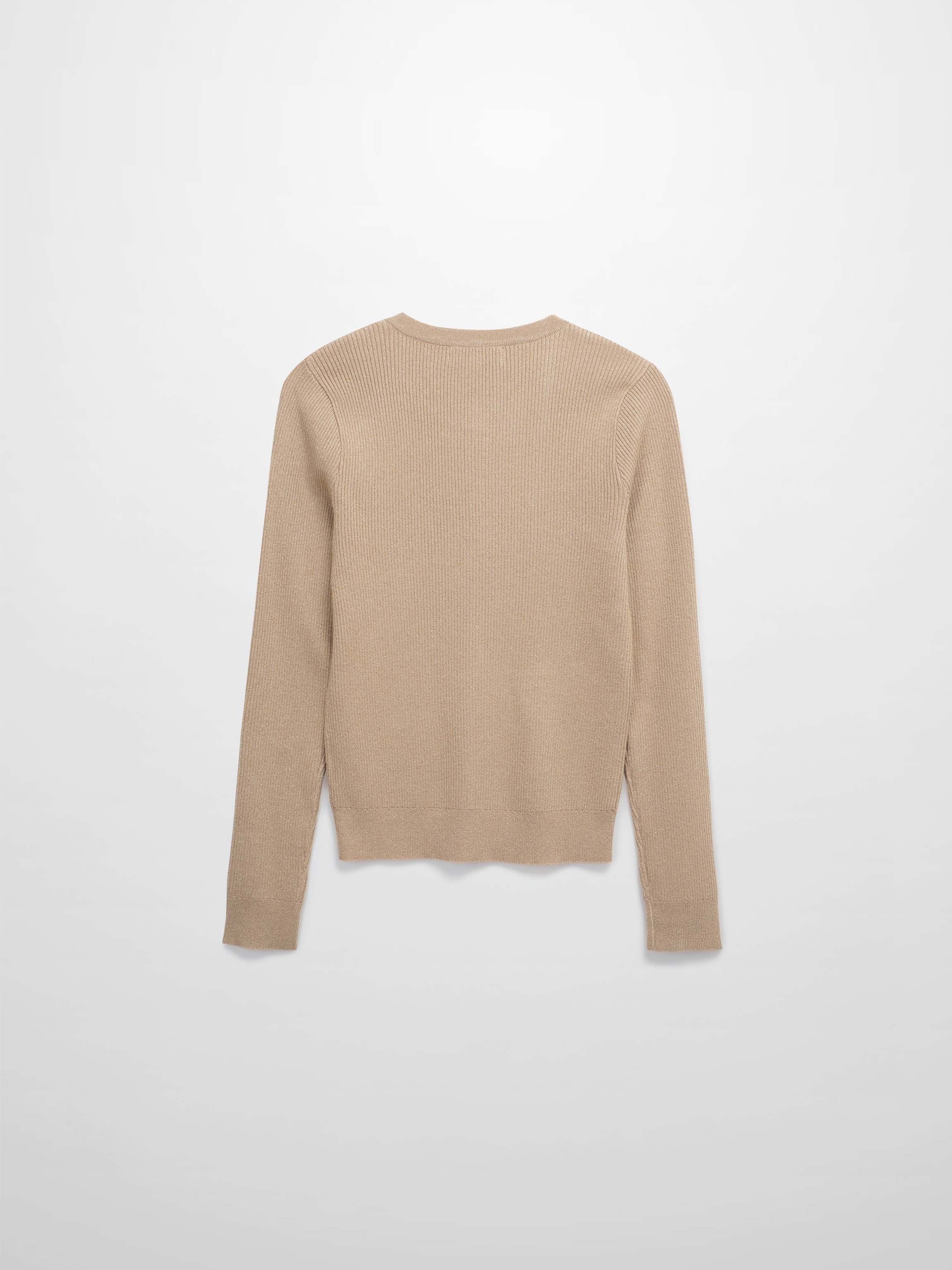 Lurex Ribbed Sweater-Neutral-1