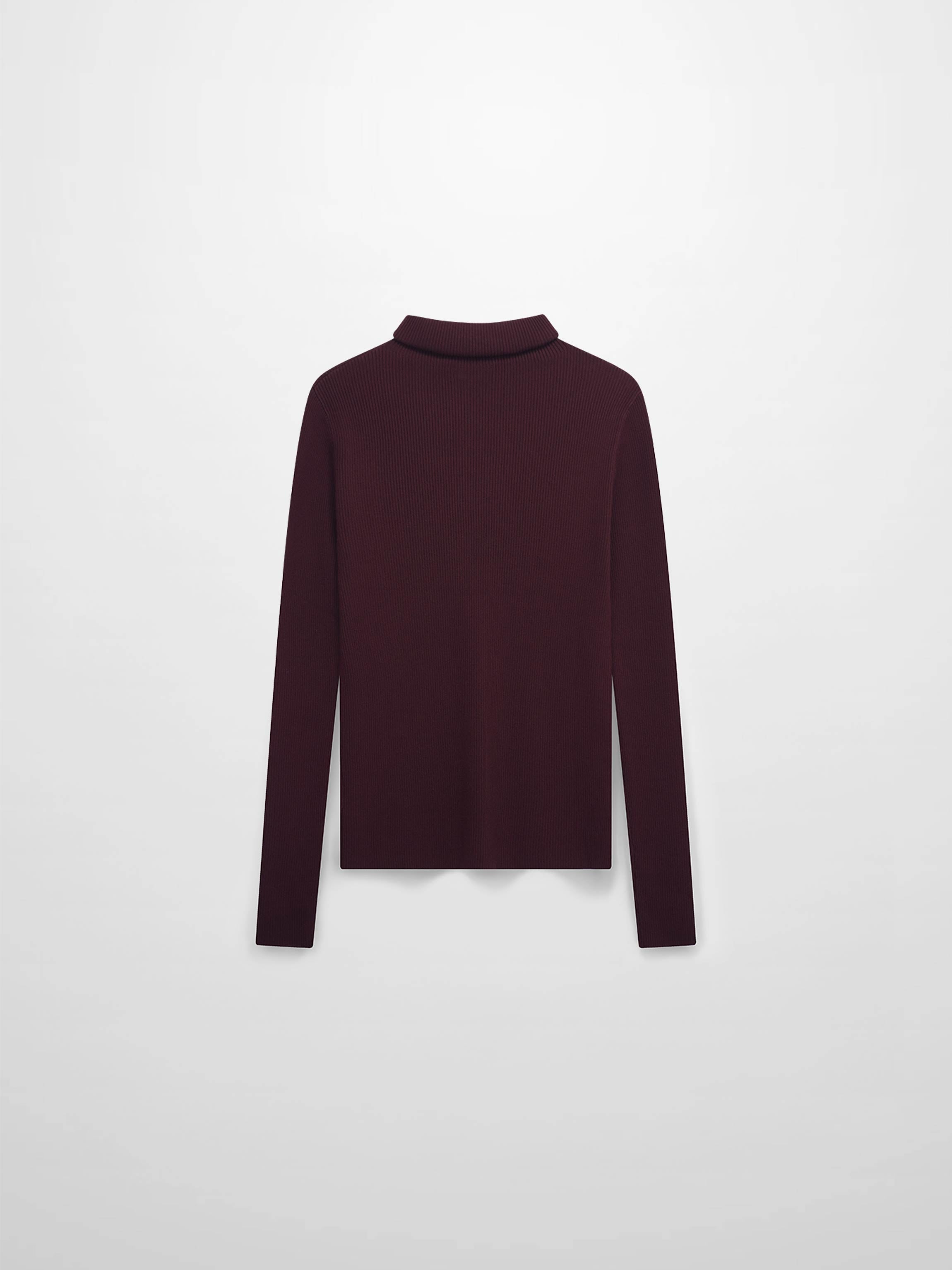 Knit Ribbed Turtleneck-Eggplant-2