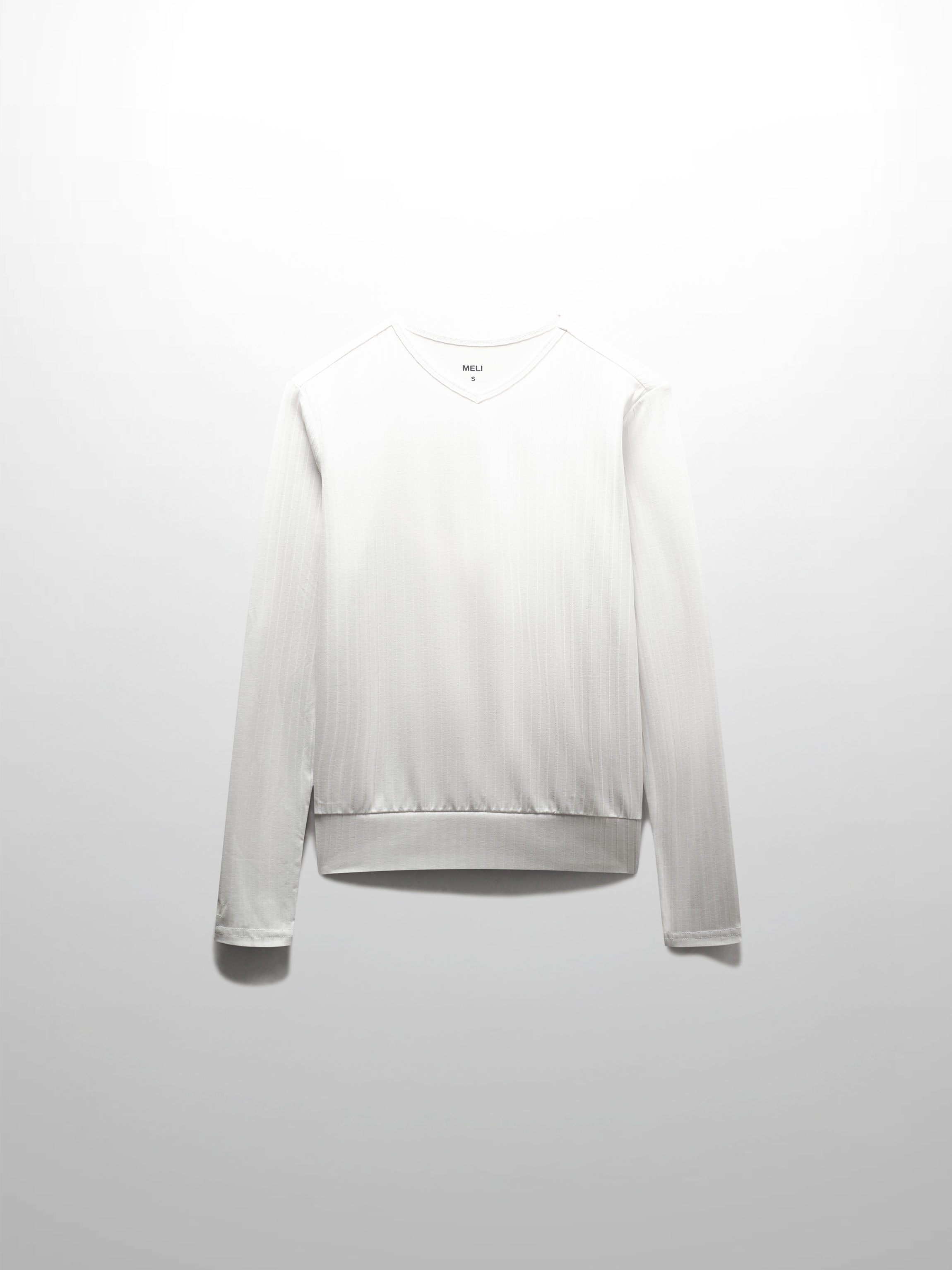 Ribbed High V Bomber-White-1