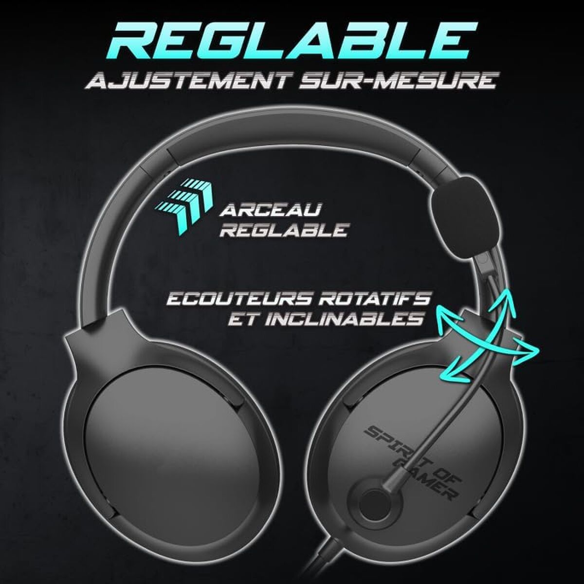 Headphones with Microphone Spirit of Gamer Pro H4 Black-3