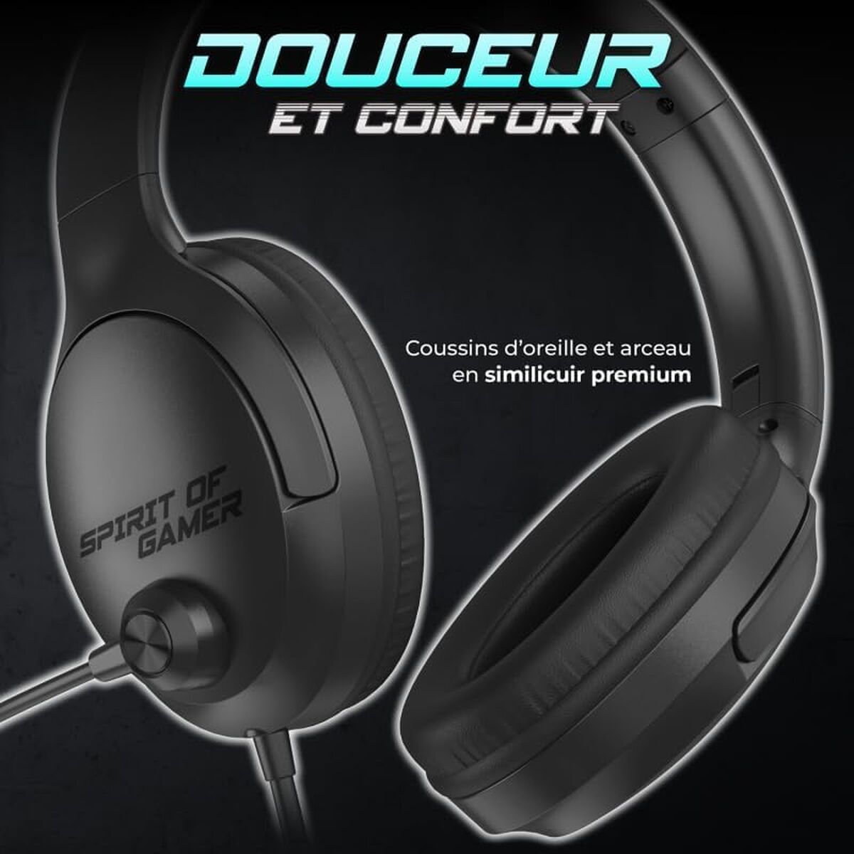 Headphones with Microphone Spirit of Gamer Pro H4 Black-1