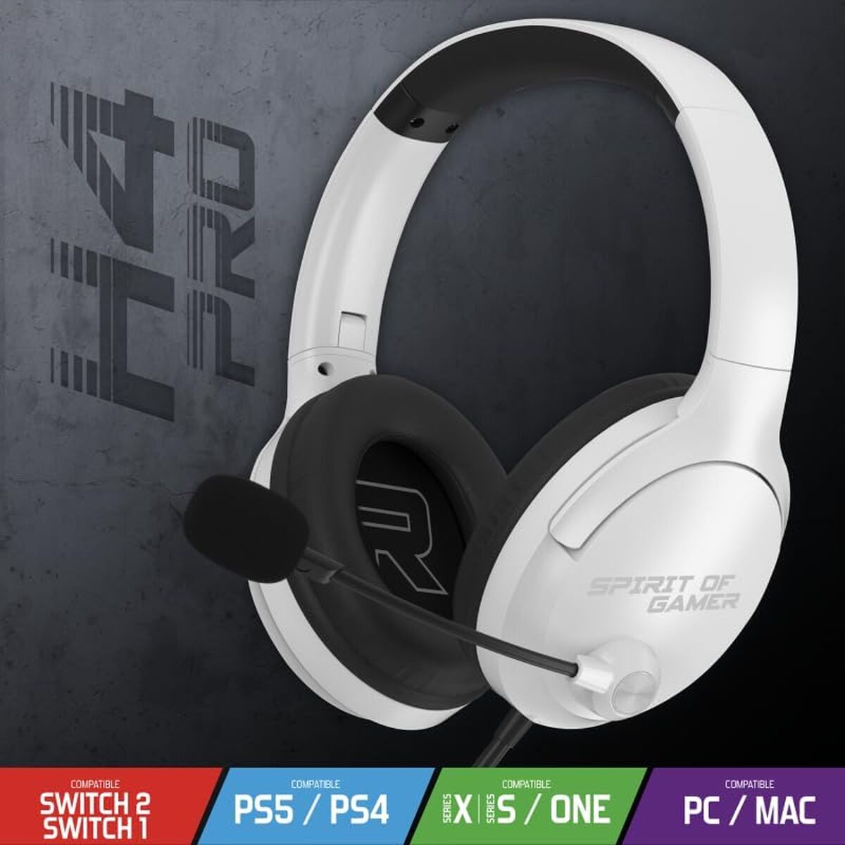 Headphones with Microphone Spirit of Gamer Pro H4 White-8