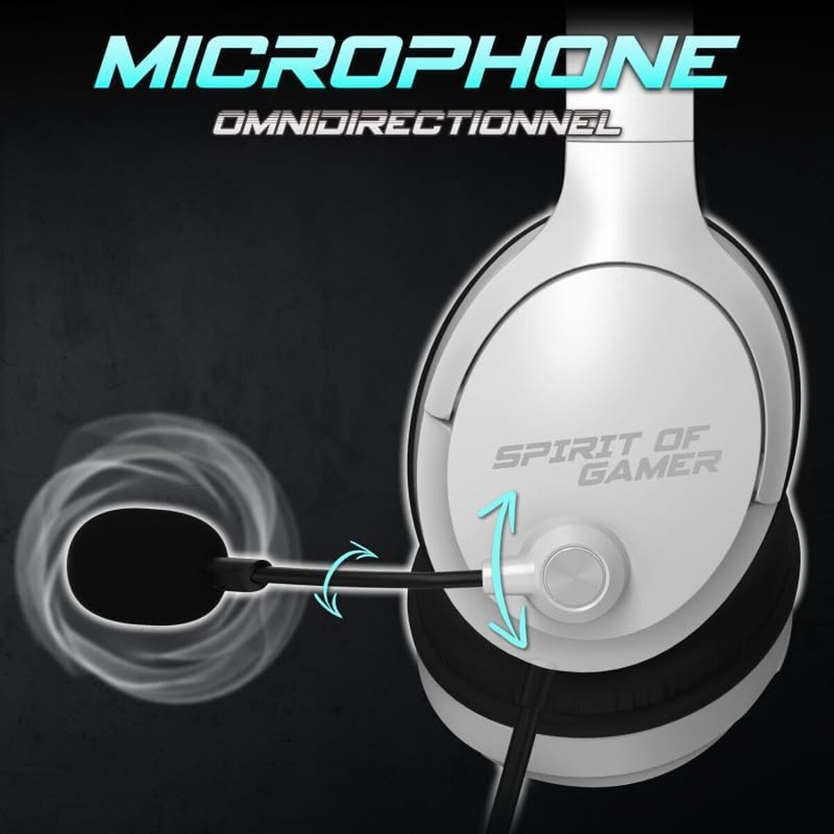 Headphones with Microphone Spirit of Gamer Pro H4 White-6