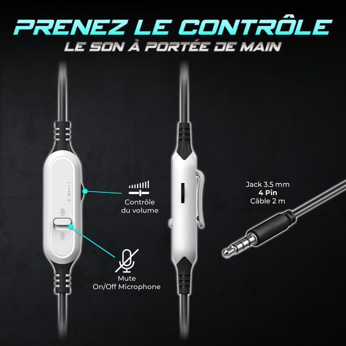 Headphones with Microphone Spirit of Gamer Pro H4 White-5