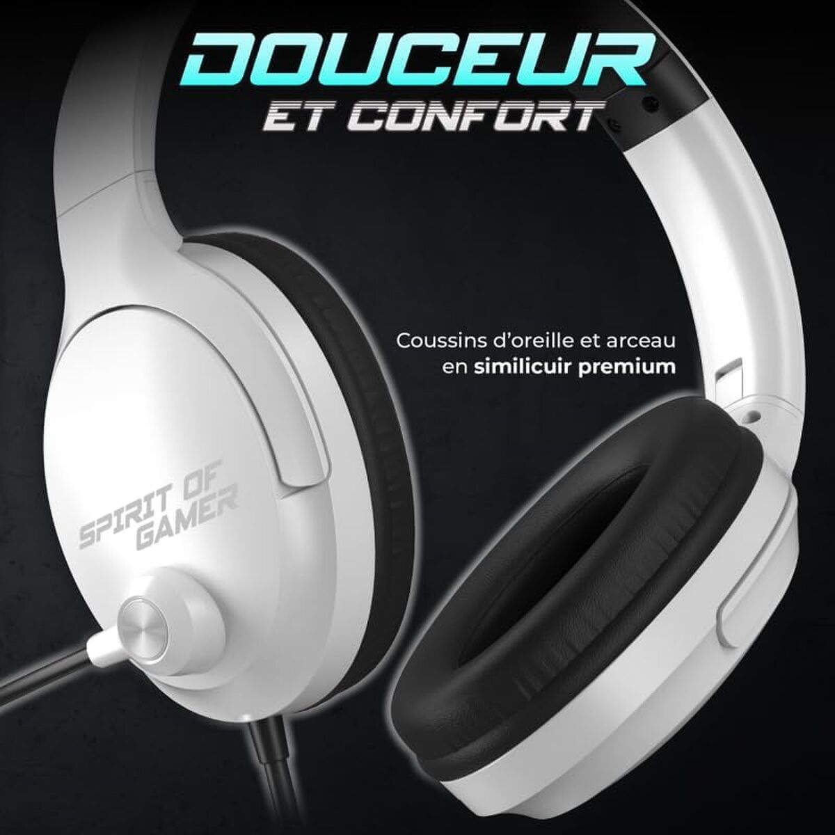 Headphones with Microphone Spirit of Gamer Pro H4 White-2