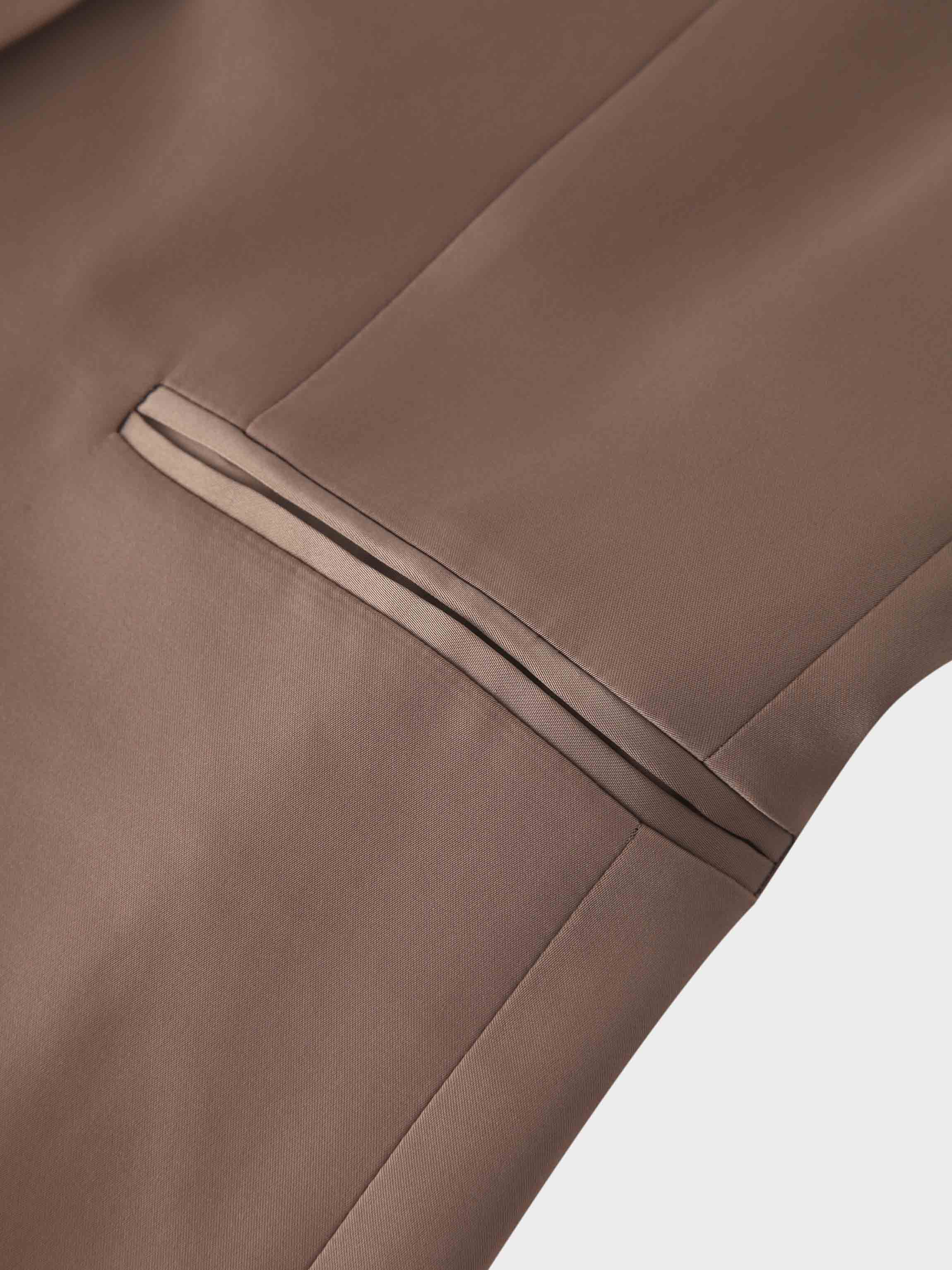 Satin Evening Blazer-Taupe-4
