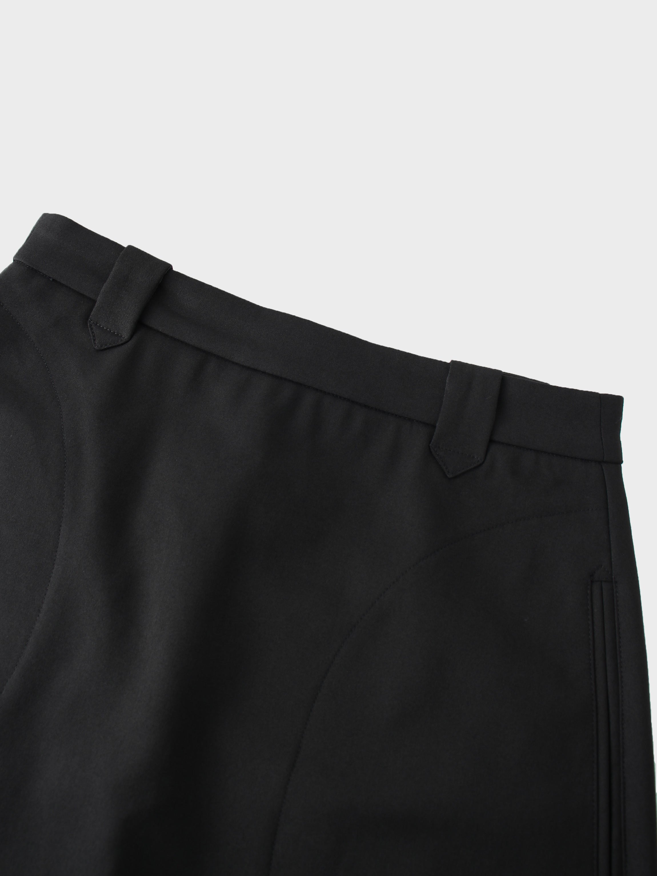 Basic A-Line Skirt-Black-3