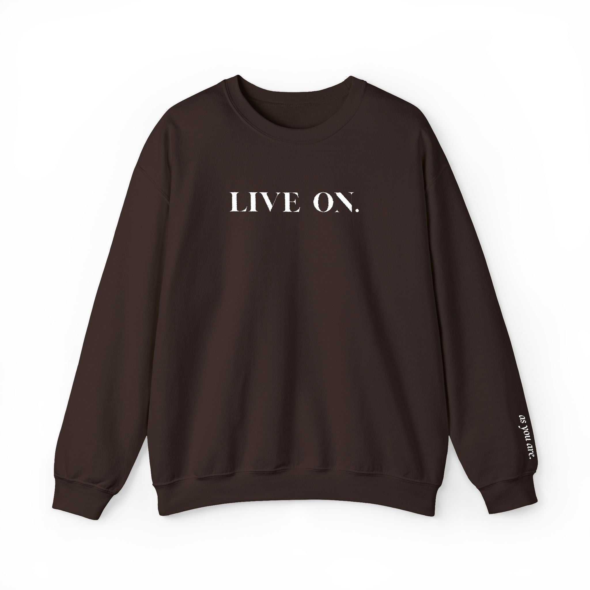 LIVE ON. — Crewneck