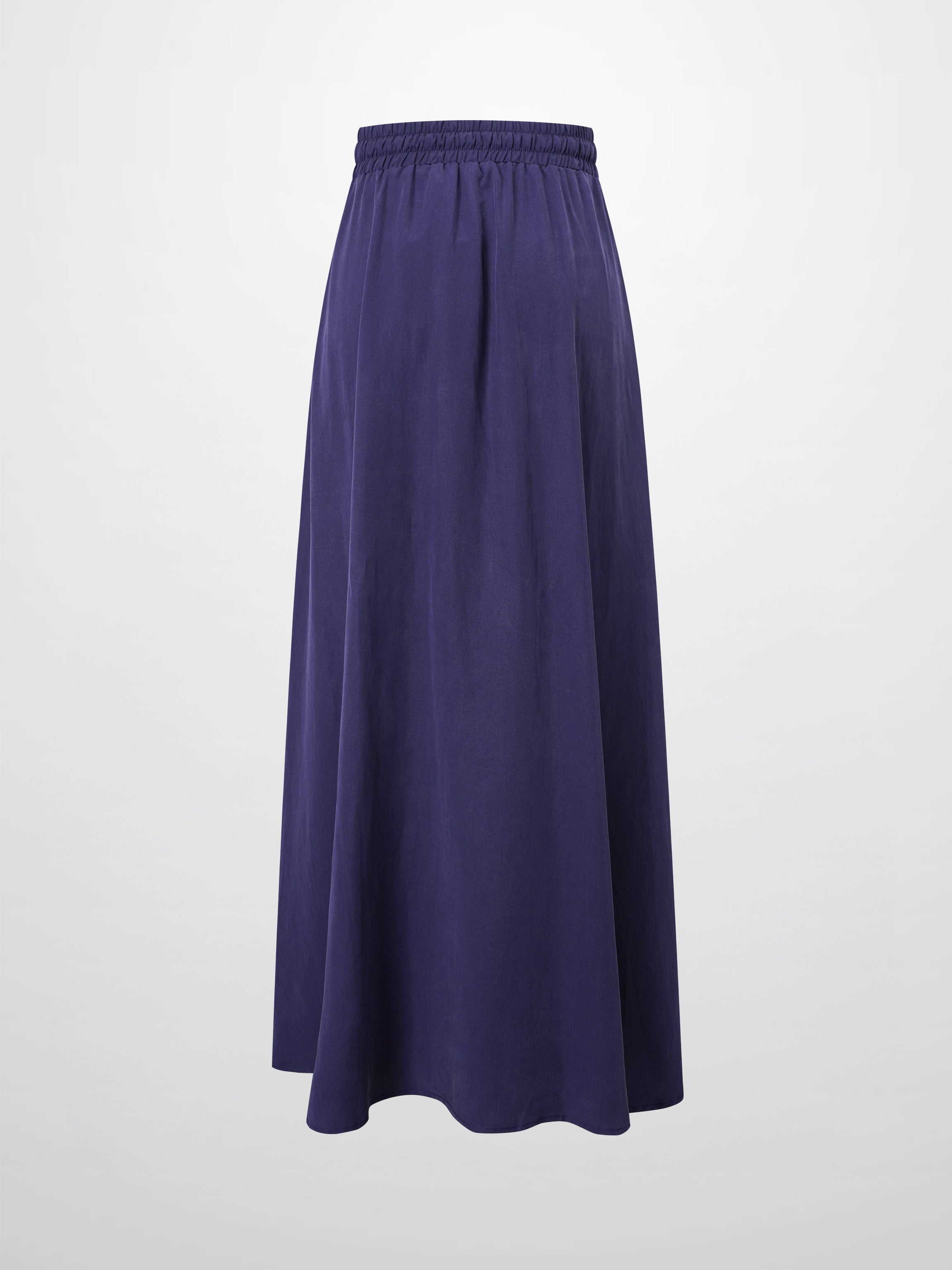 Drawstring Circle Skirt-Navy-1