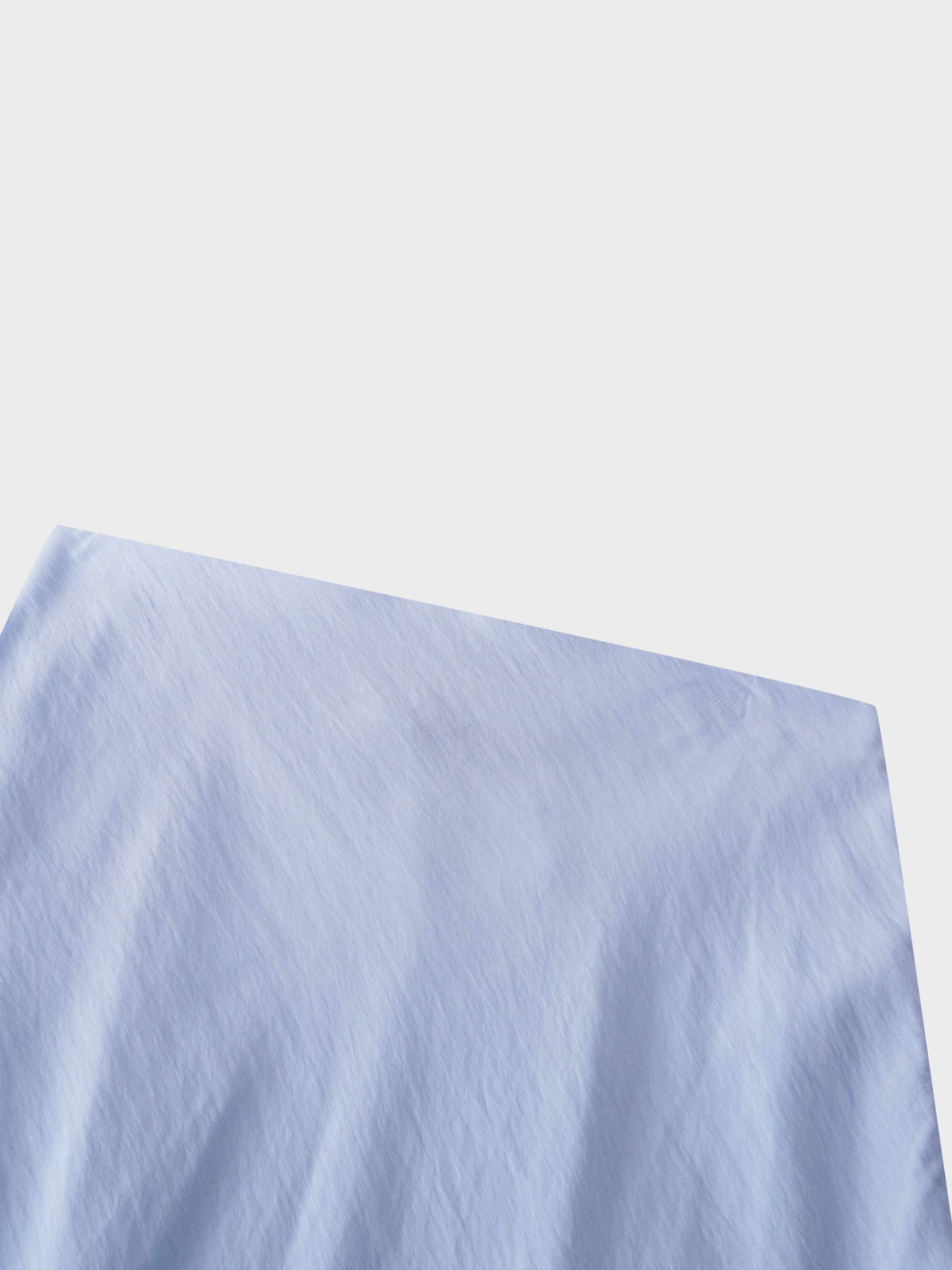 Crinkle Cotton Skirt 37"-Light Blue-3
