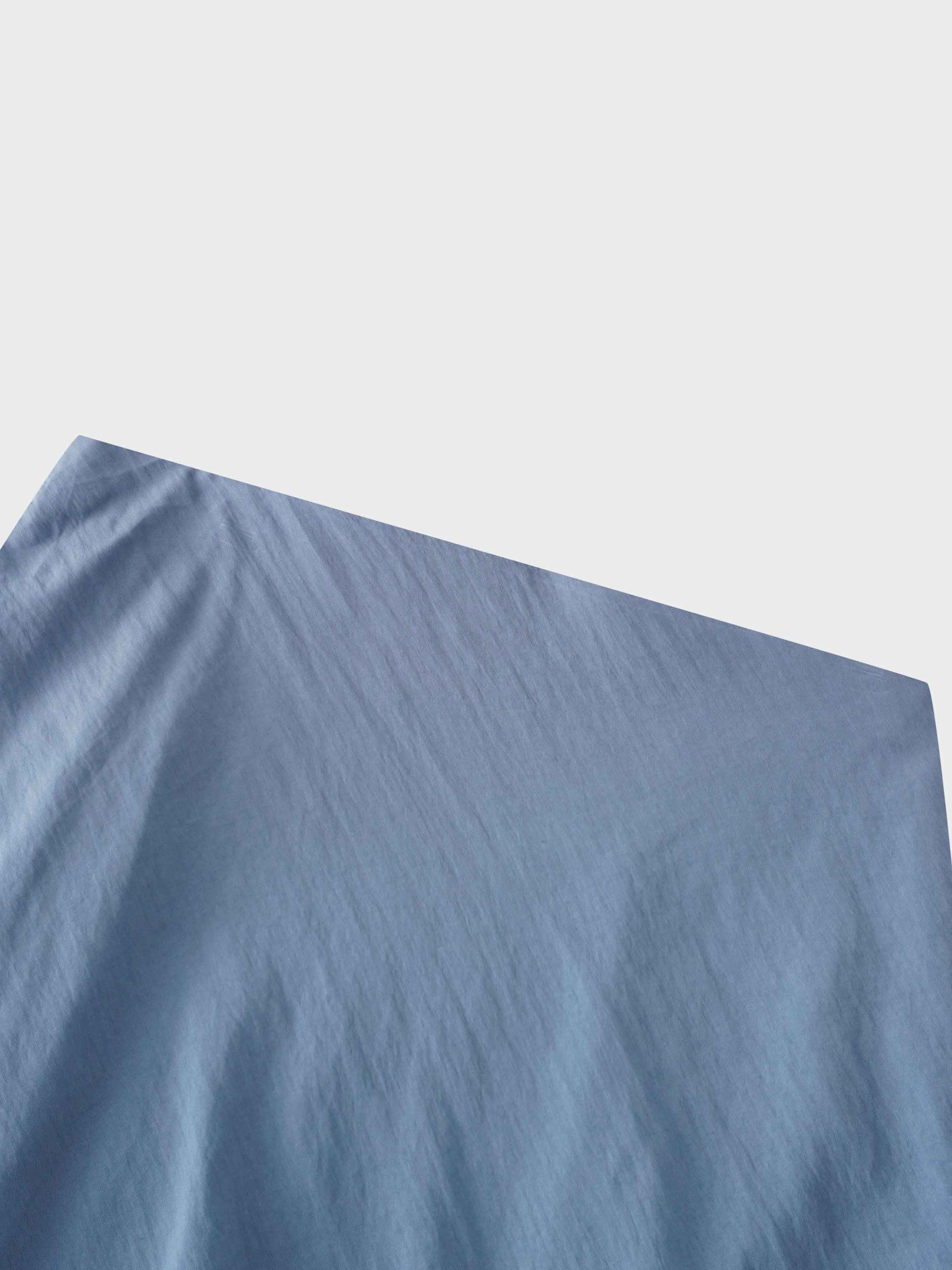Crinkle Cotton Skirt 37"-Robin Blue-3
