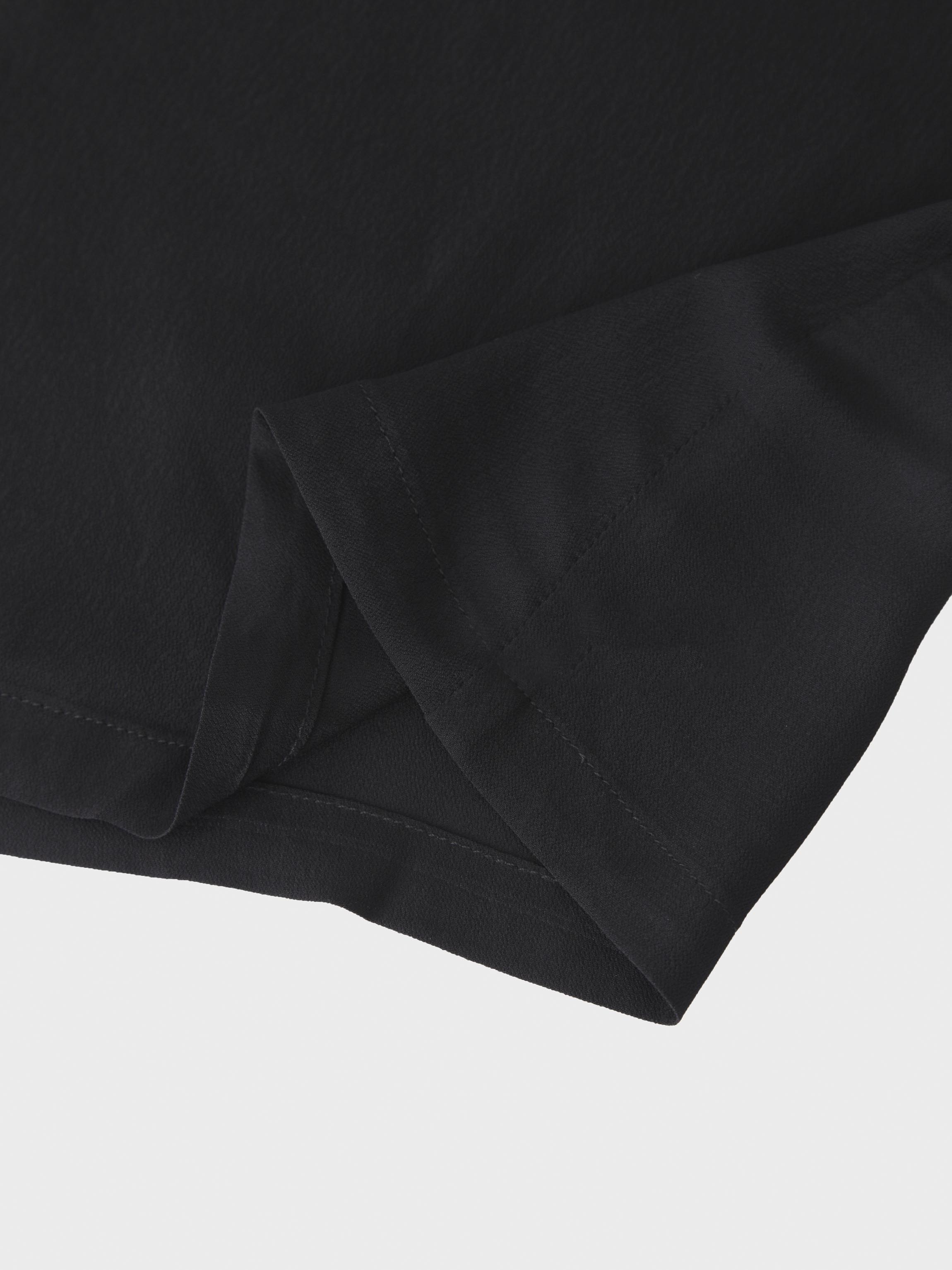 U Shape Wrap Prong Dress-Black-4
