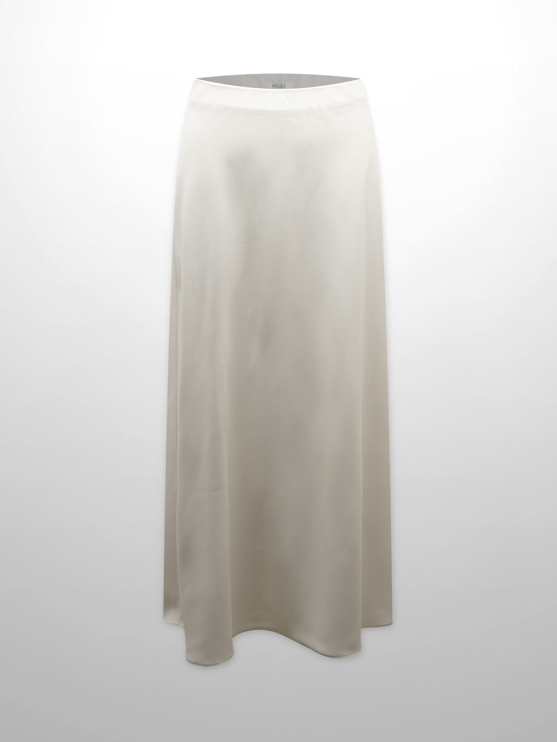 Crepe Slip Skirt-Ivory-1
