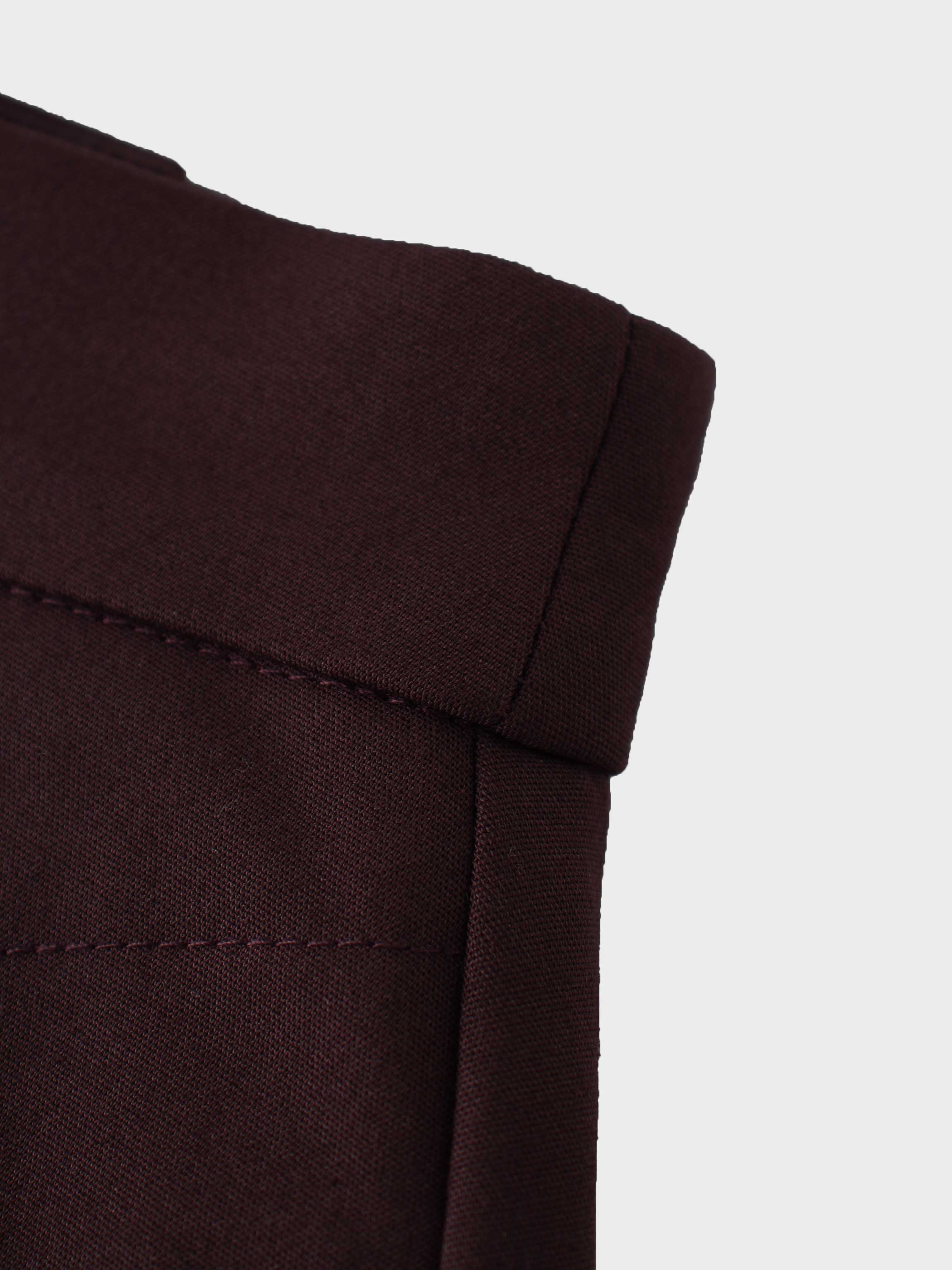 Basic A-Line Skirt-Brown-4