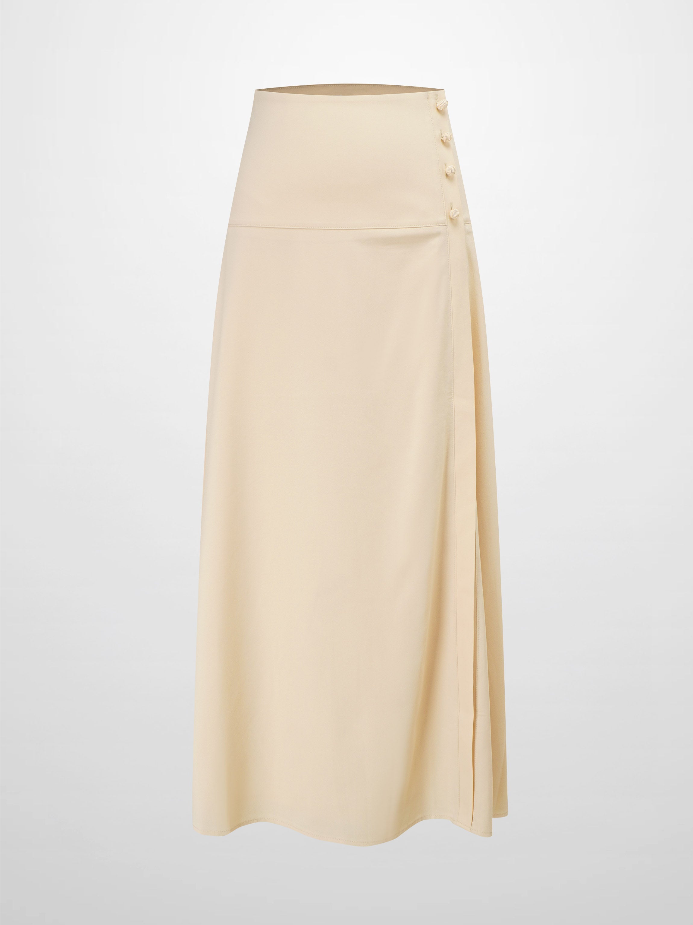 Side Button Yoke Skirt-Bone-1