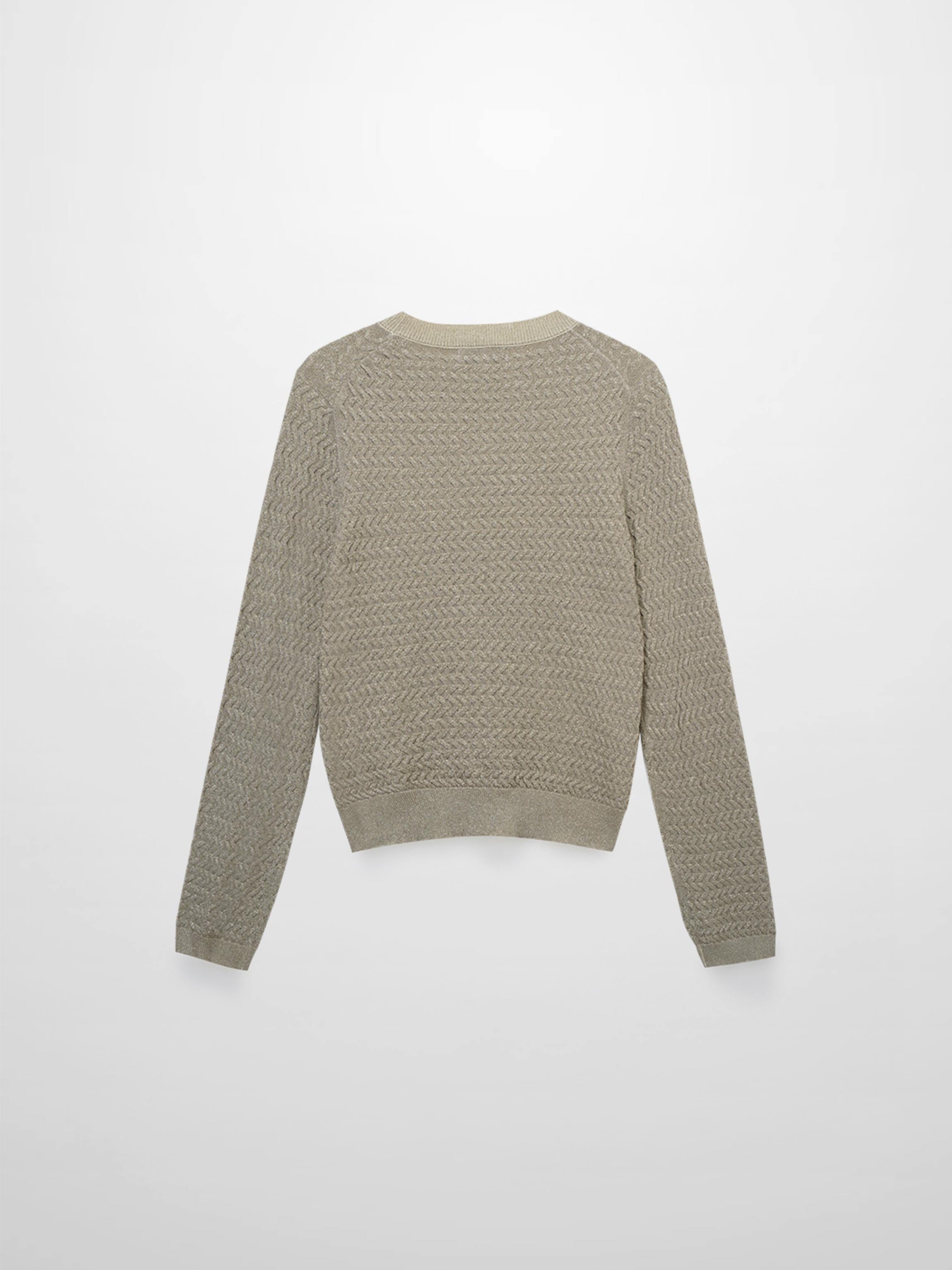 Textured Lurex Crew Sweater-Ivory-2